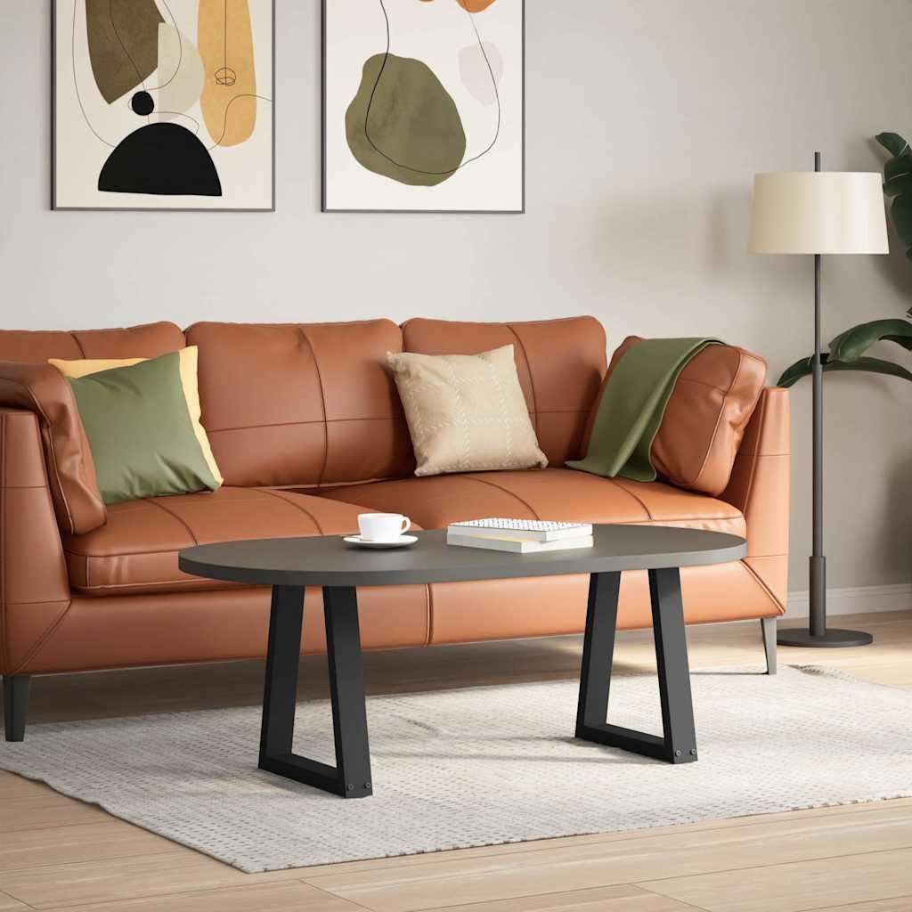 vidaXL Tischbein Couchtischbeine V-Form 2 Stück Schwarz 28x(42-43,3) cm Sta günstig online kaufen