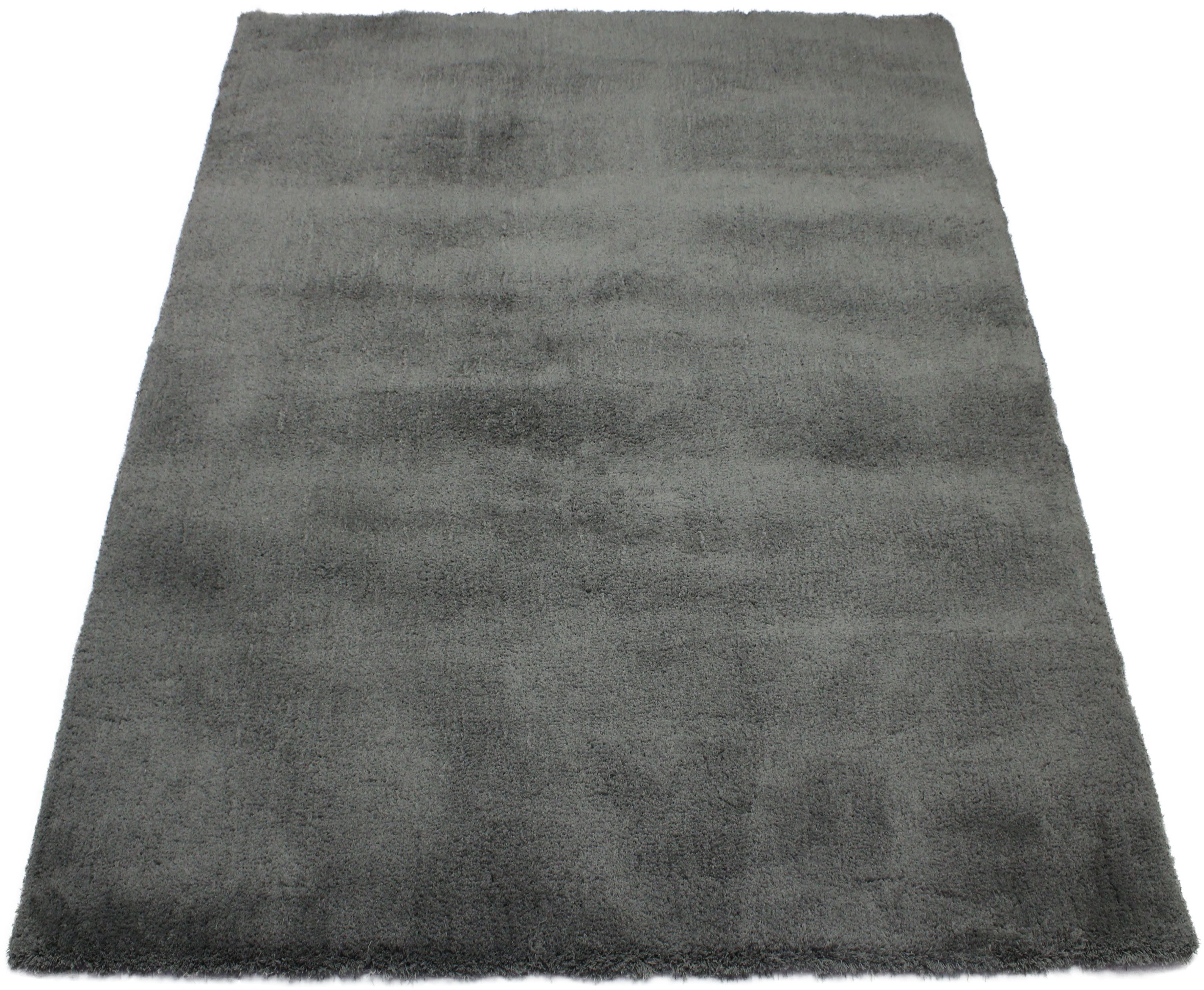 OTTO home Hochflor-Teppich Microfaser Teppich Magong, besonders weich, sehr feiner Flor, rechteckig, Höhe: 30 mm, uni, Wohnzimmer, Schlafzimmer, Kinderzimmer, auch rund und als Läufer