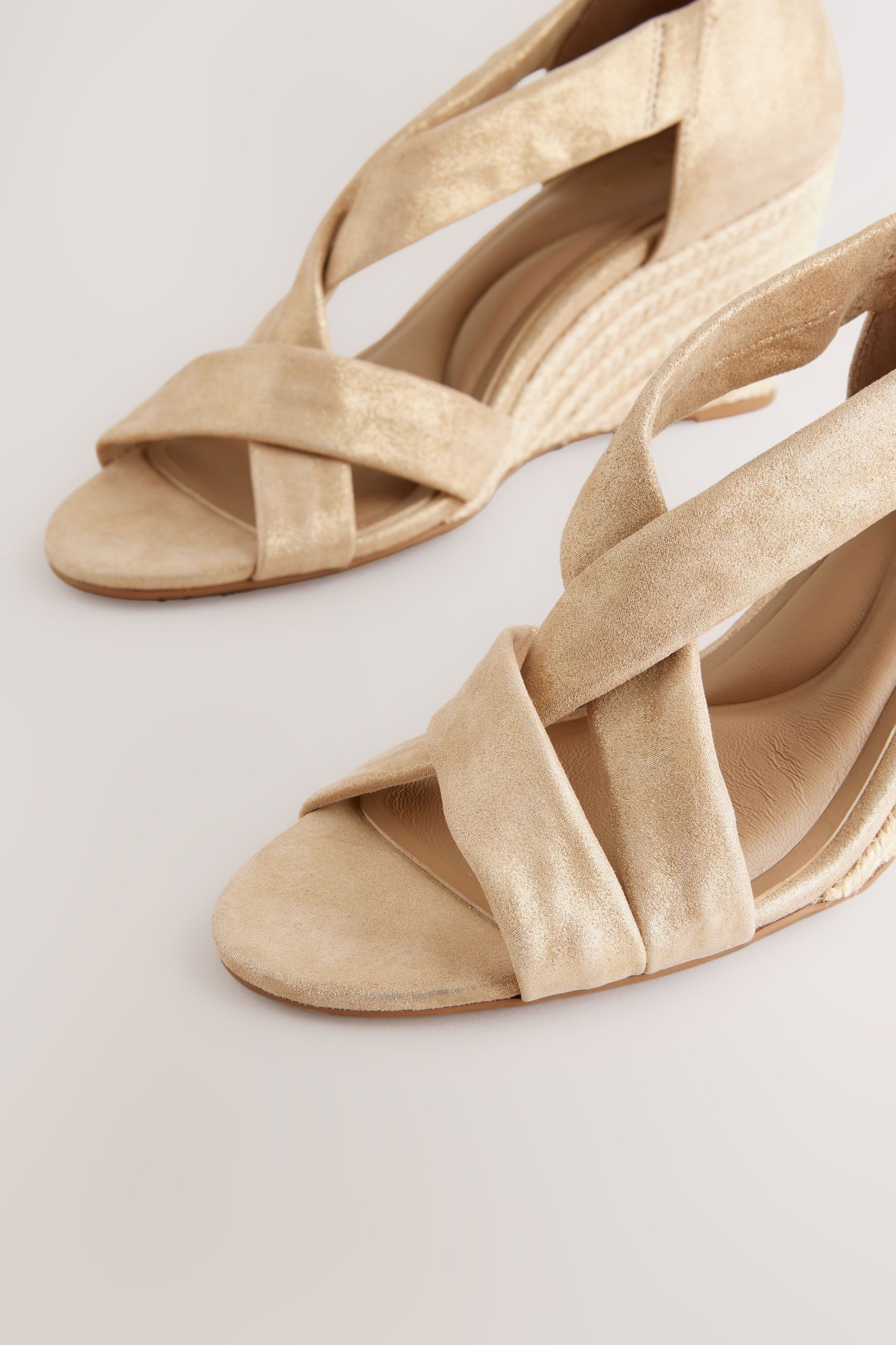 Next Forever Comfort® Espadrilles-Wedges, Premium-Leder Keilpumps günstig online kaufen