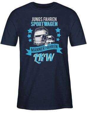 Shirtracer T-Shirt Geschenk LKW Fahrer - Jungs fahren Sportwagen echte Männer LKW LKW Fahrer Geschenke