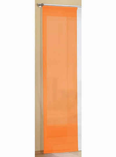 Schiebegardine, Gardinenbox, Klettband (1 St), transparent, Voile, Flächenvorhang unifarben inkl. Paneelwagen 85589