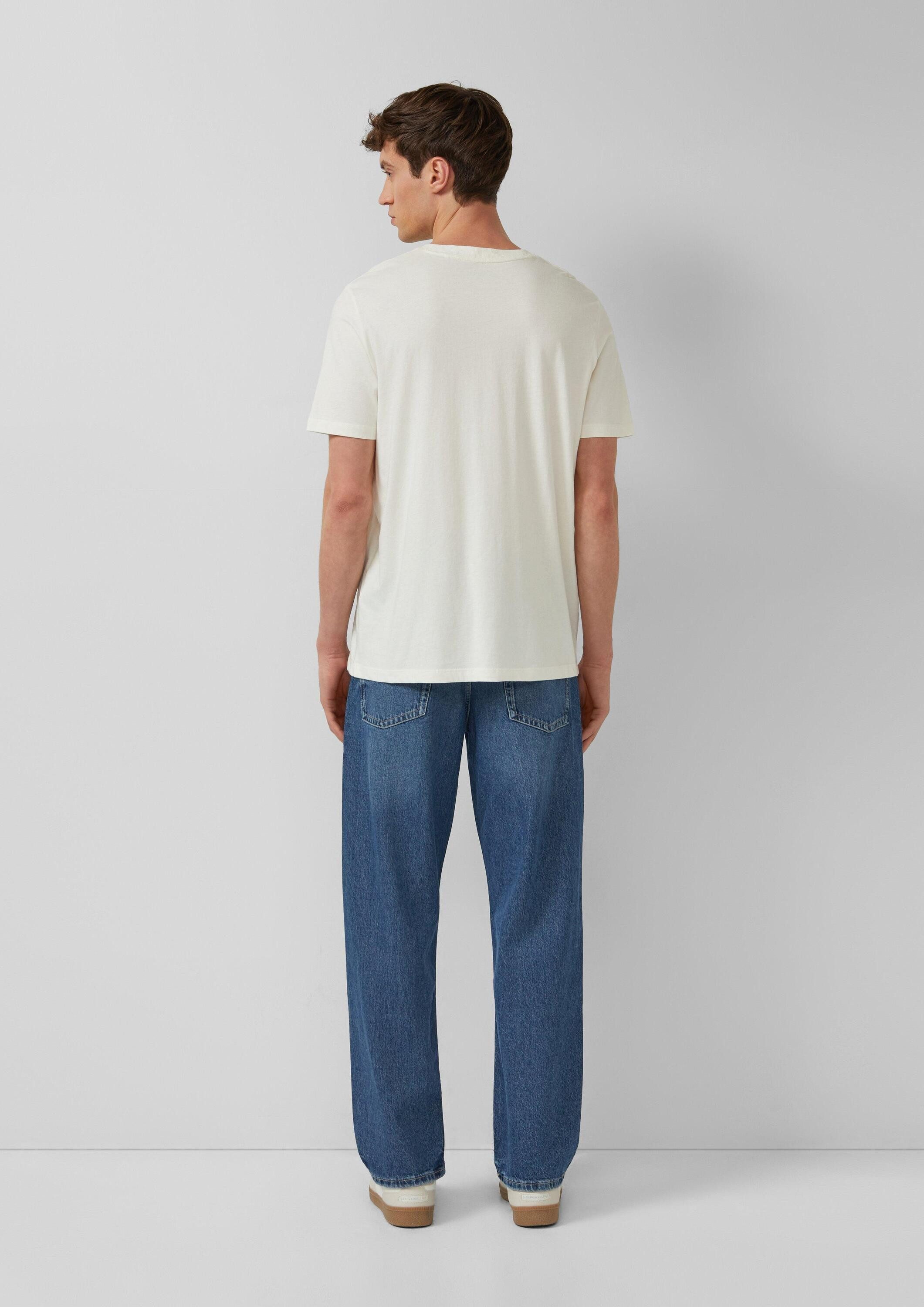 s.Oliver Kurzarmshirt T-Shirt T-Shirt mit Crew Neck und Logoprint