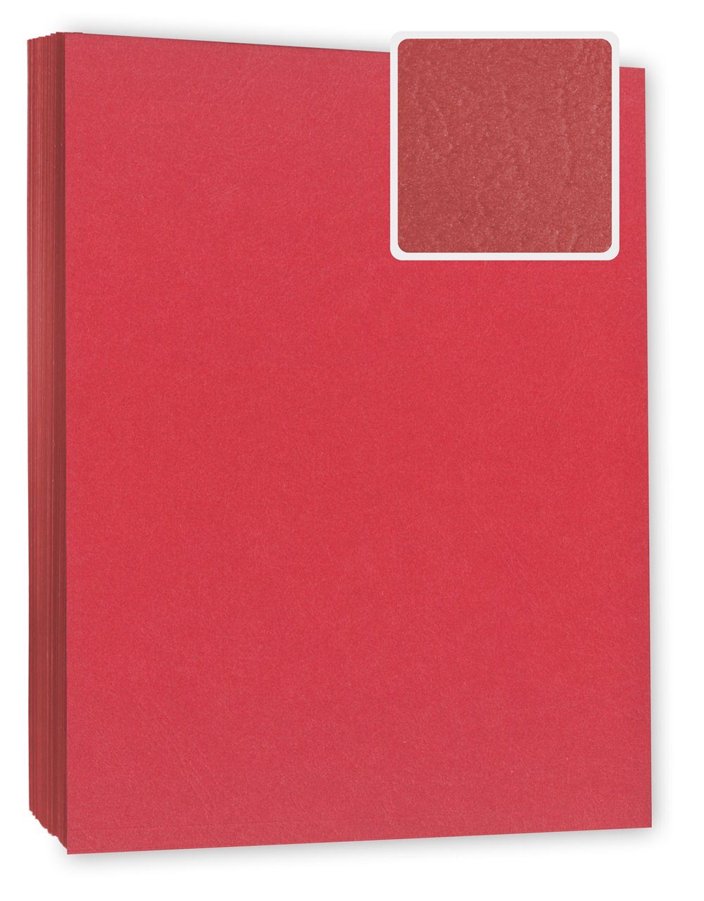 Kopierladen Berlin Papierkarton Bindekarton / Deckblatt, DIN A4 240 g/m², 100 Stück in Lederoptik rot
