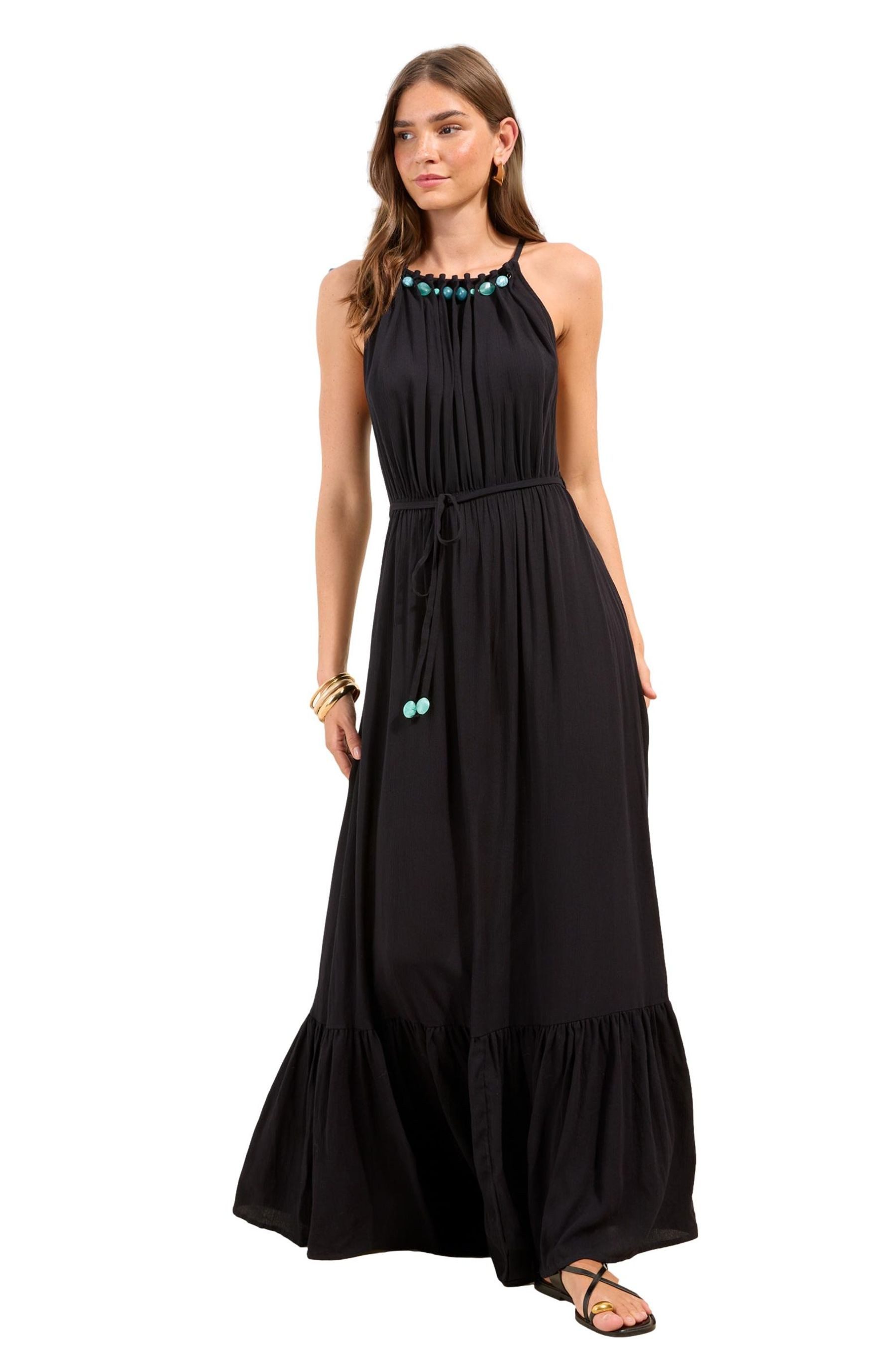 Friends Like These Maxikleid Friends Like These Maxikleid mit Perlenverzierung (1-tlg)