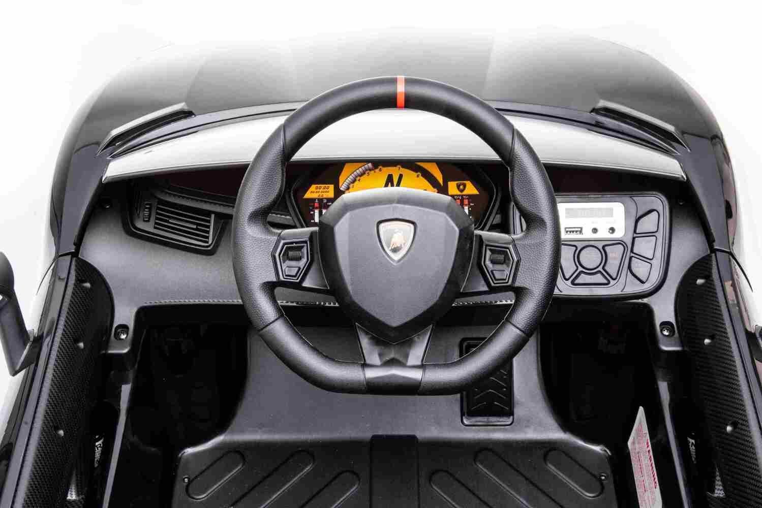 Elektrofahrzeug Schwarz SV Elektro-Kinderauto BoGi Kinderfahrzeug Lamborghini Aventador Sportwagen