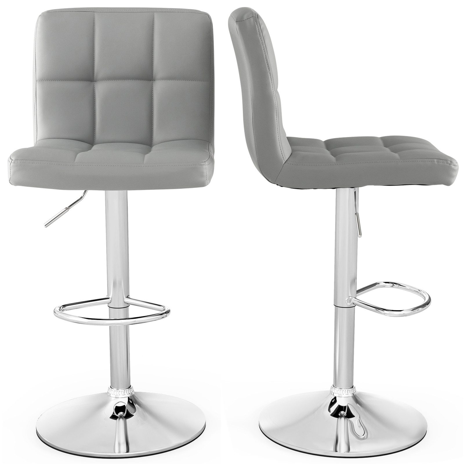 COSTWAY Barhocker (2 St), höhenverstellbar, Drehstuhl mit Fußstütze günstig online kaufen