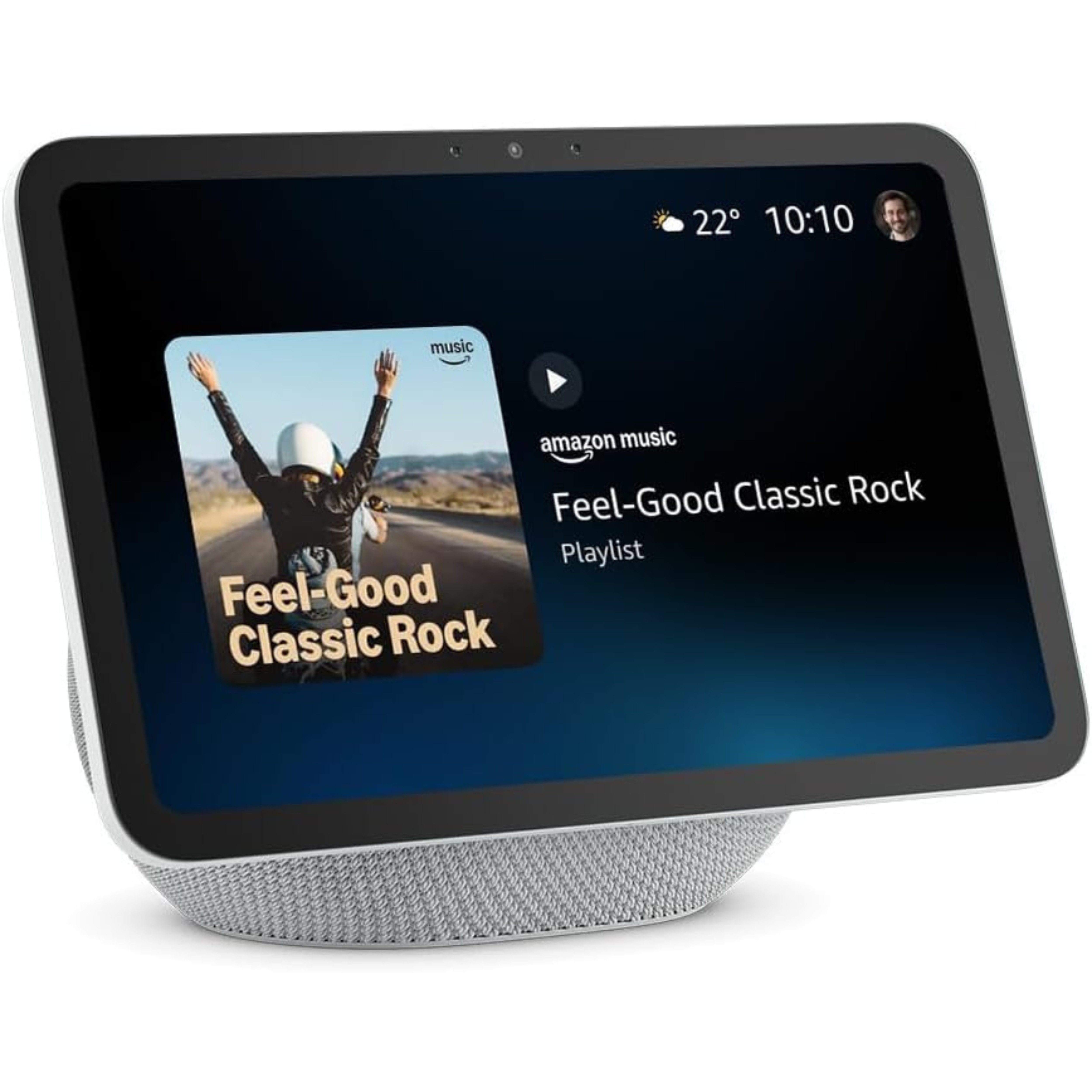 Amazon Echo Show 8 (neueste Generation) Alexa Lautsprecher (WLAN, Bluetooth, 30 W, brillantes 8,7-Zoll-Display in HD-Auflösung mit raumfüllendem 3D-Audio)