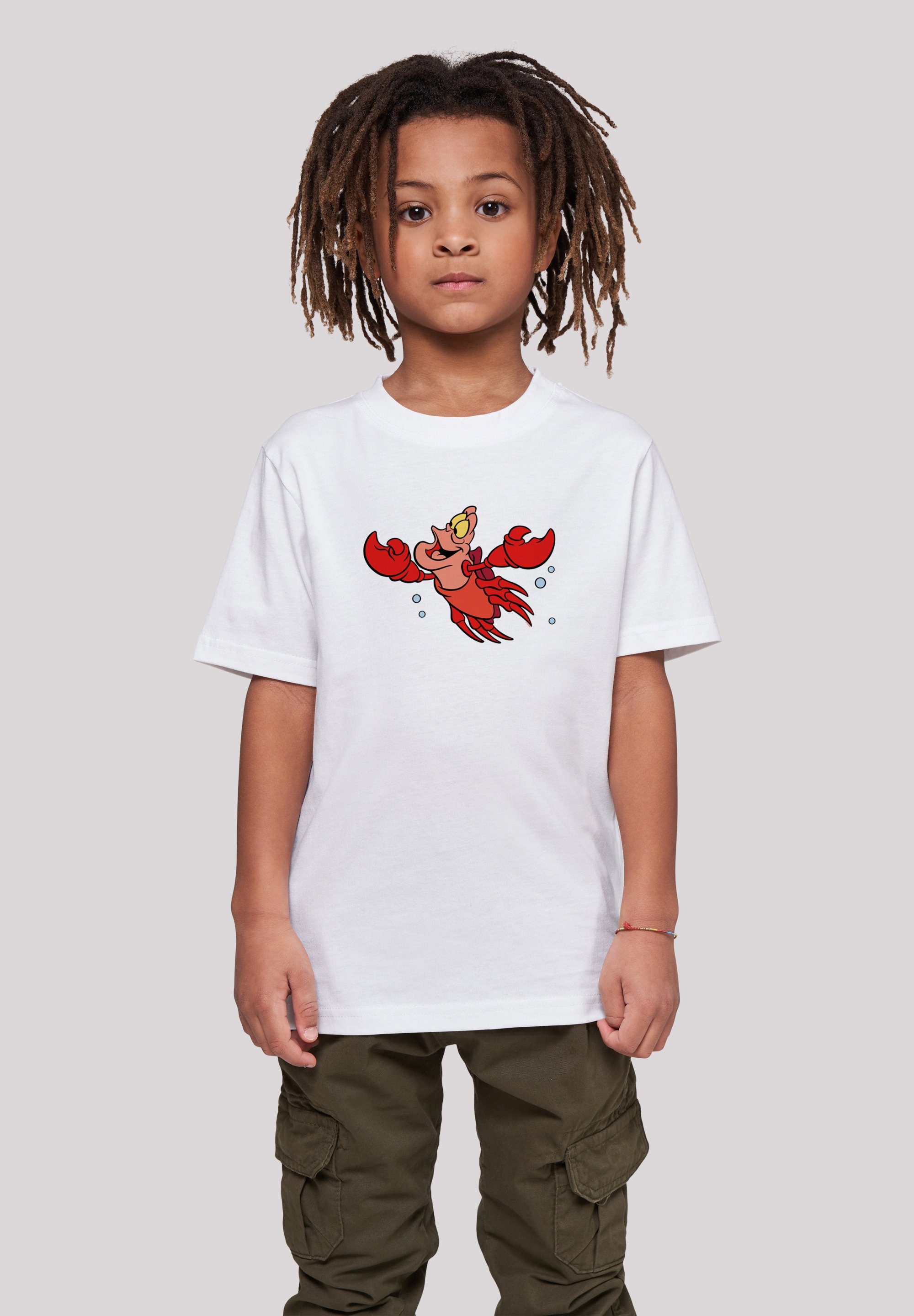 F4NT4STIC T-Shirt Disney Arielle die Meerjungfrau Sebastian Bubbles Unisex Kinder,Premium Merch,Jungen,Mädchen,Bedruckt weiß