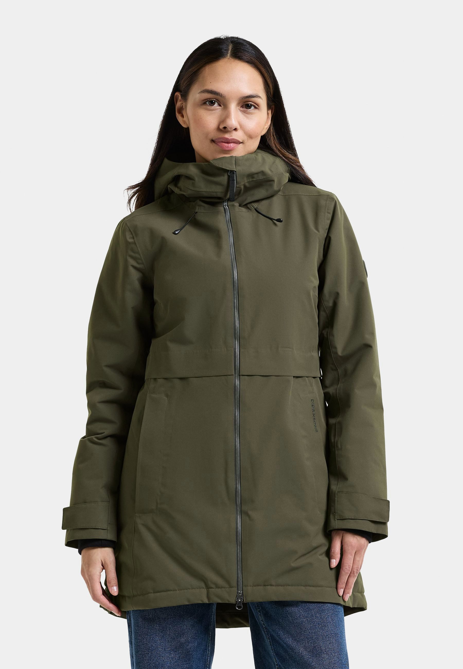 Didriksons Winterjacke Damen Winterparka Wasserdicht TIRIL mit Kapuze mit Taschen