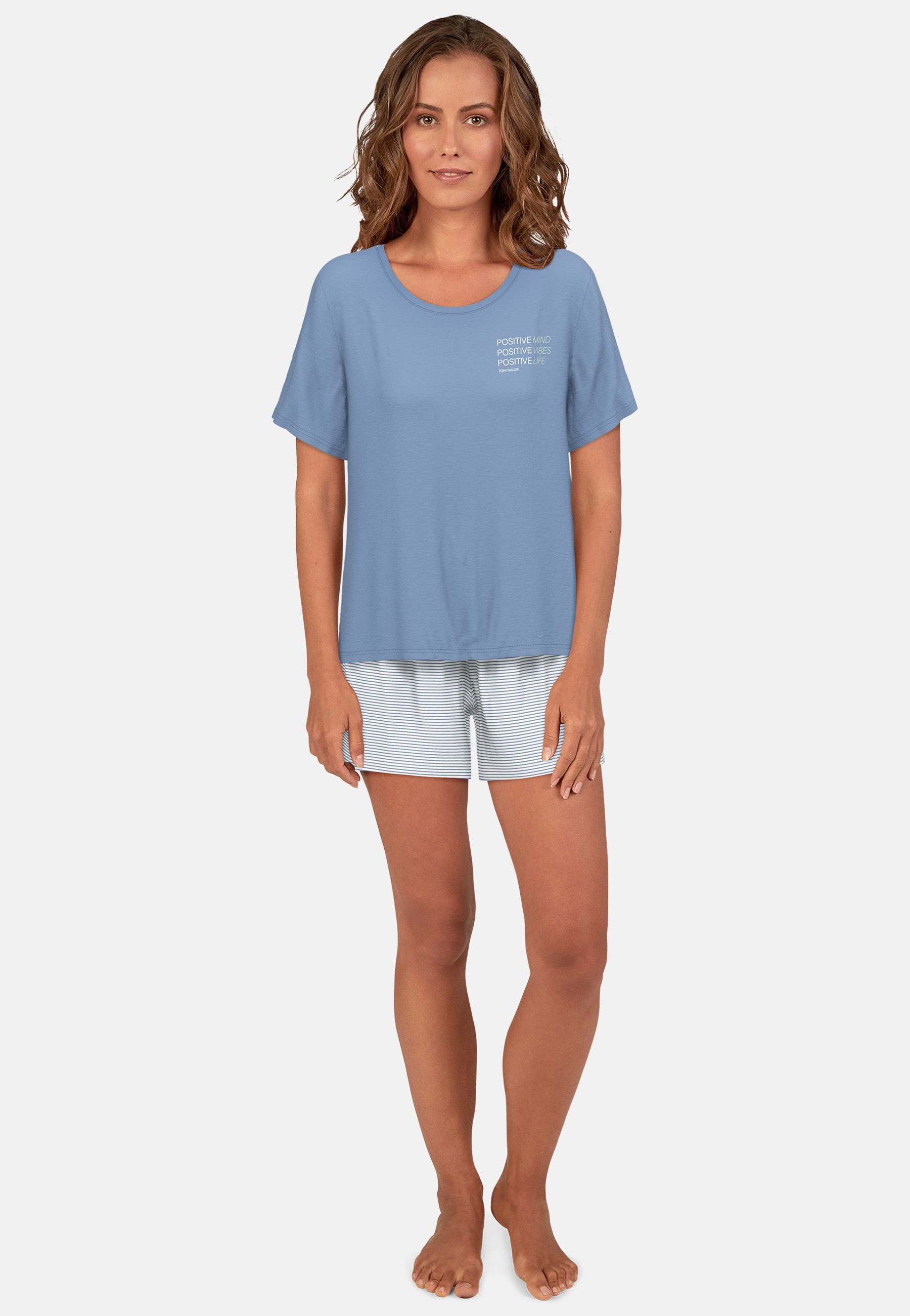 TOM TAILOR Shorty Westport (2 tlg) Streifendesign, Kurzarm, Rundhalsausschn günstig online kaufen