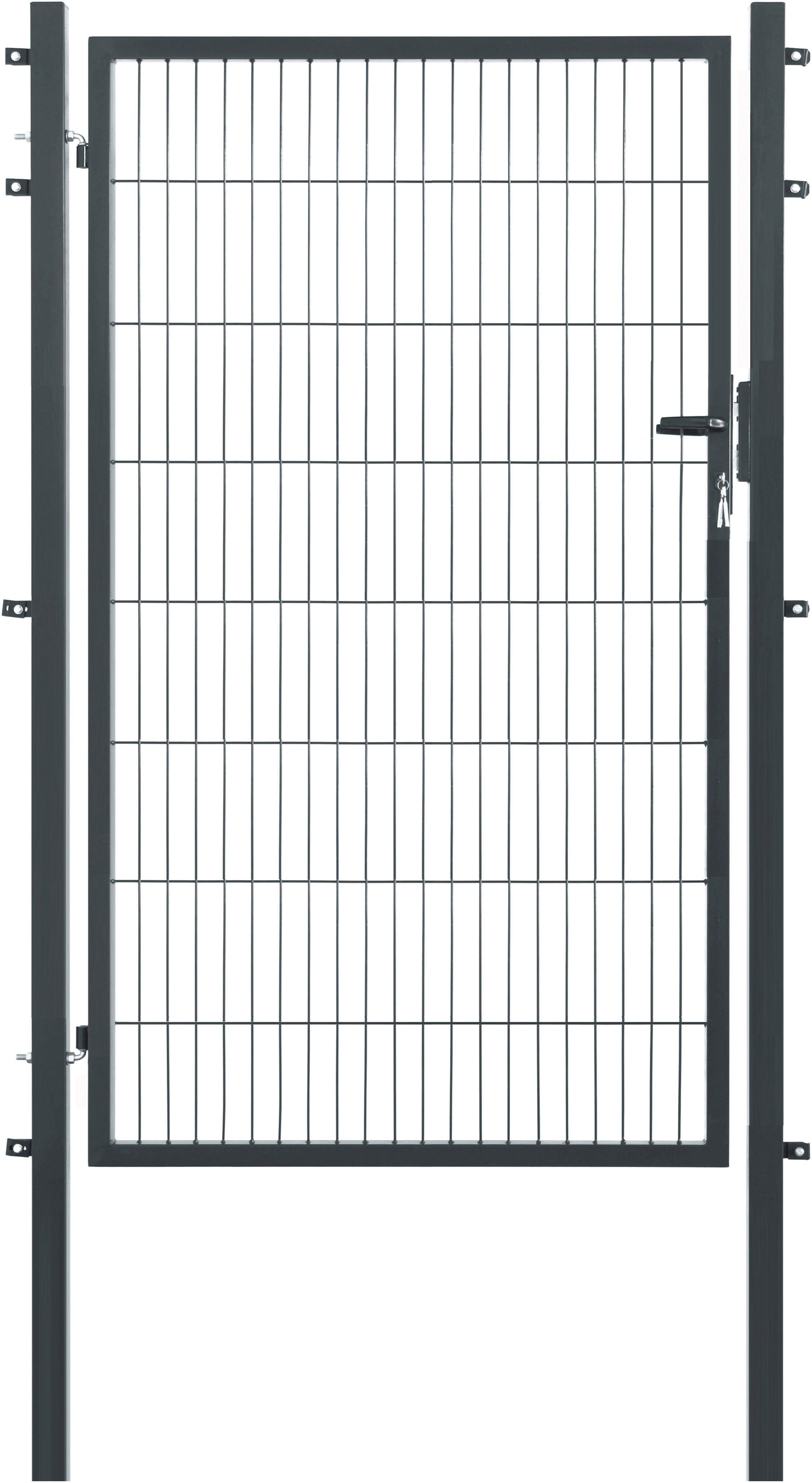 GARDEN 'N' MORE Zauneinzeltür Einzeltor Premium, (Set), 163 cm hoch, anthrazit
