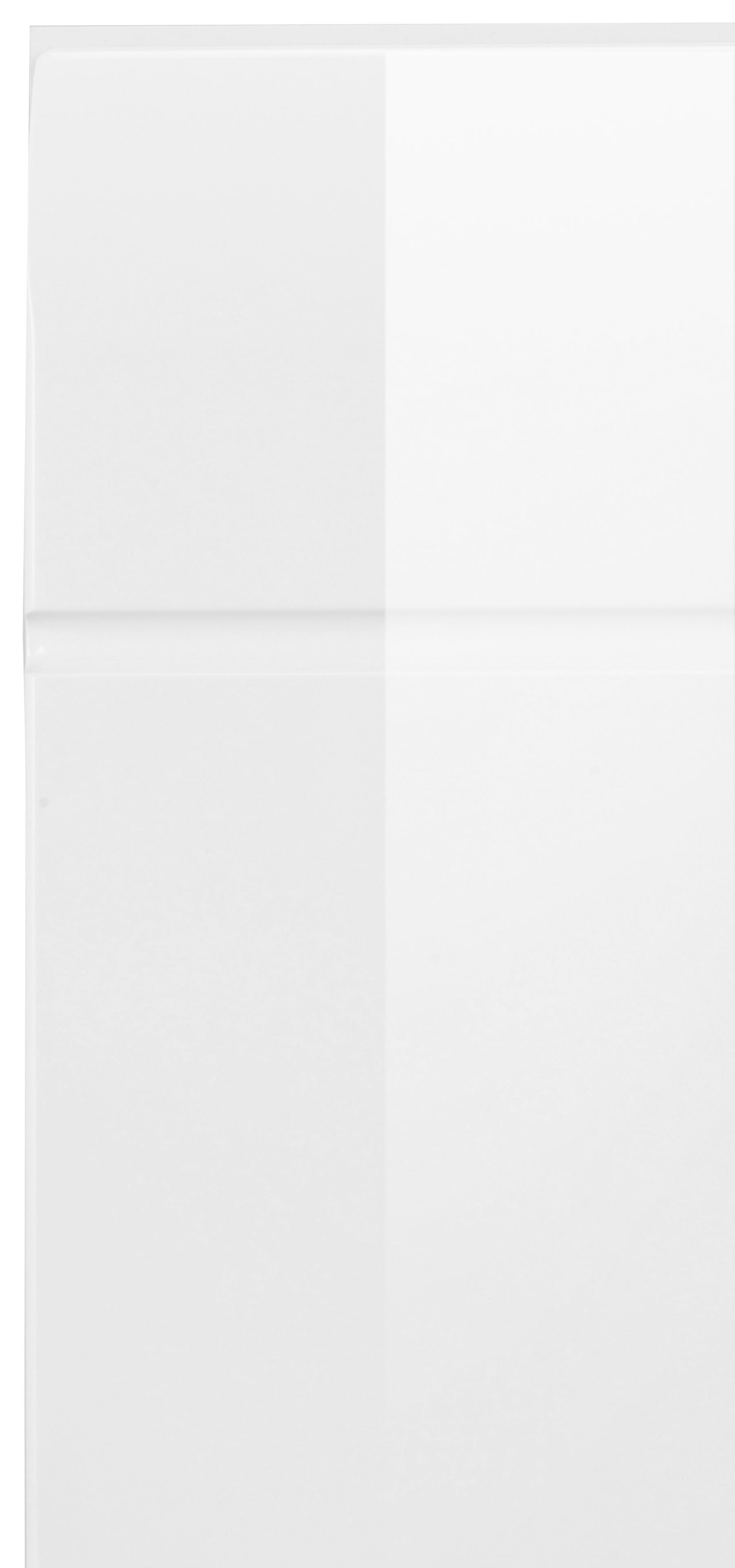 Hängeschrank Hochglanz- Sovana Korpus/Front: mit oder Badezimmerschrank cm, weiß Höhe | 77 INOSIGN in Holzoptik Fronten weiß/weiß Hochglanz