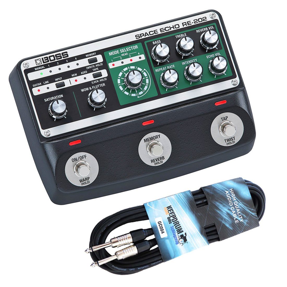 Boss by Roland E-Gitarre Boss RE-202 Space Echo Effektgerät mit Klinkenkabel