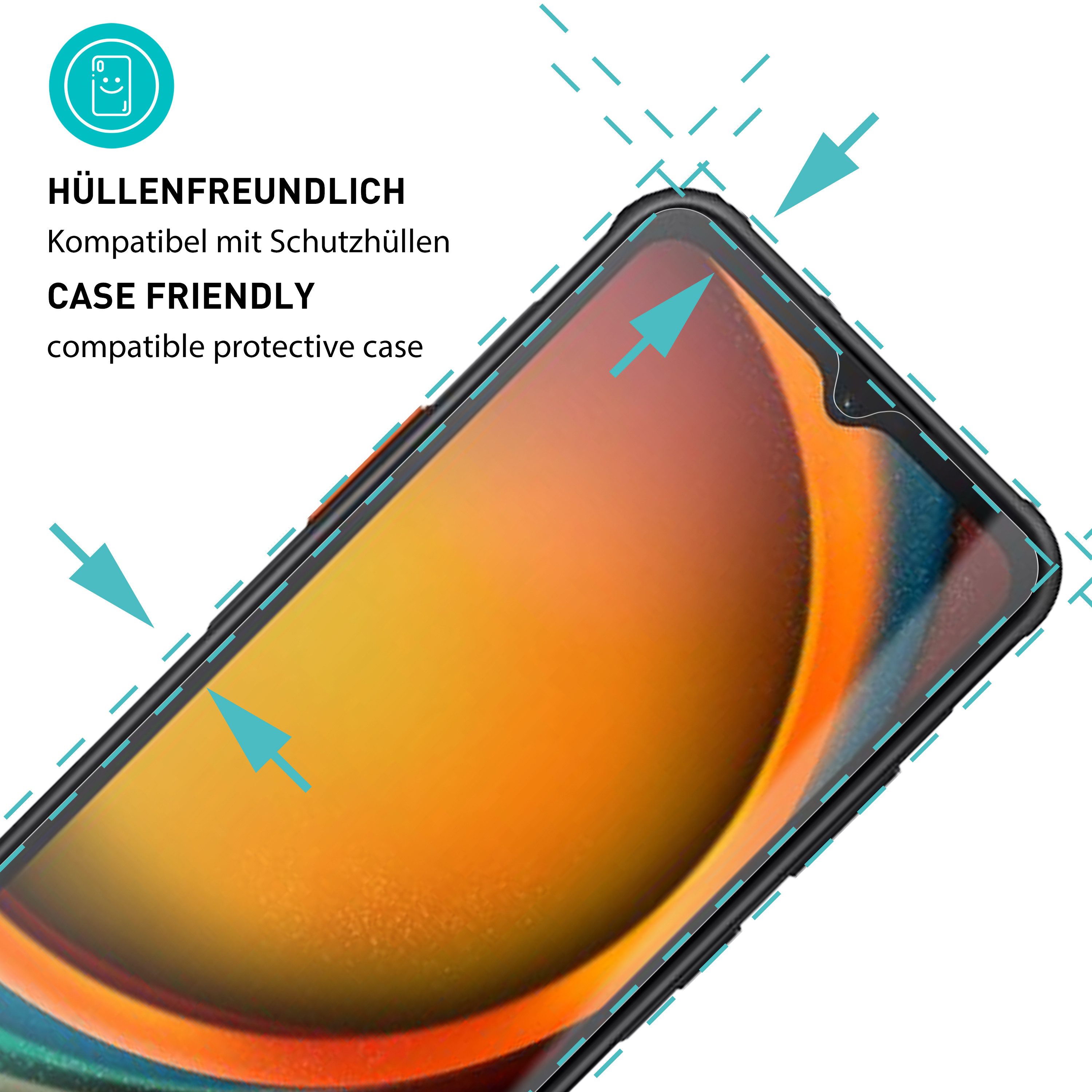 smartect Displayschutzglas 3X Schutzglas Panzerfolie für Samsung Galaxy Xcover 7 Pro / 7 / 6 Pro für Samsung Galaxy Xcover 7 Pro / 7 / 6 Pro, Set, 3 Stück, 0.3  – Bild 2 von 5
