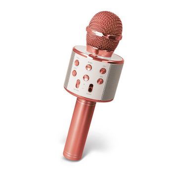 Forever Mikrofon Bluetooth-Mikrofon mit Lautsprecher Karaoke-Mikrofon Roségold
