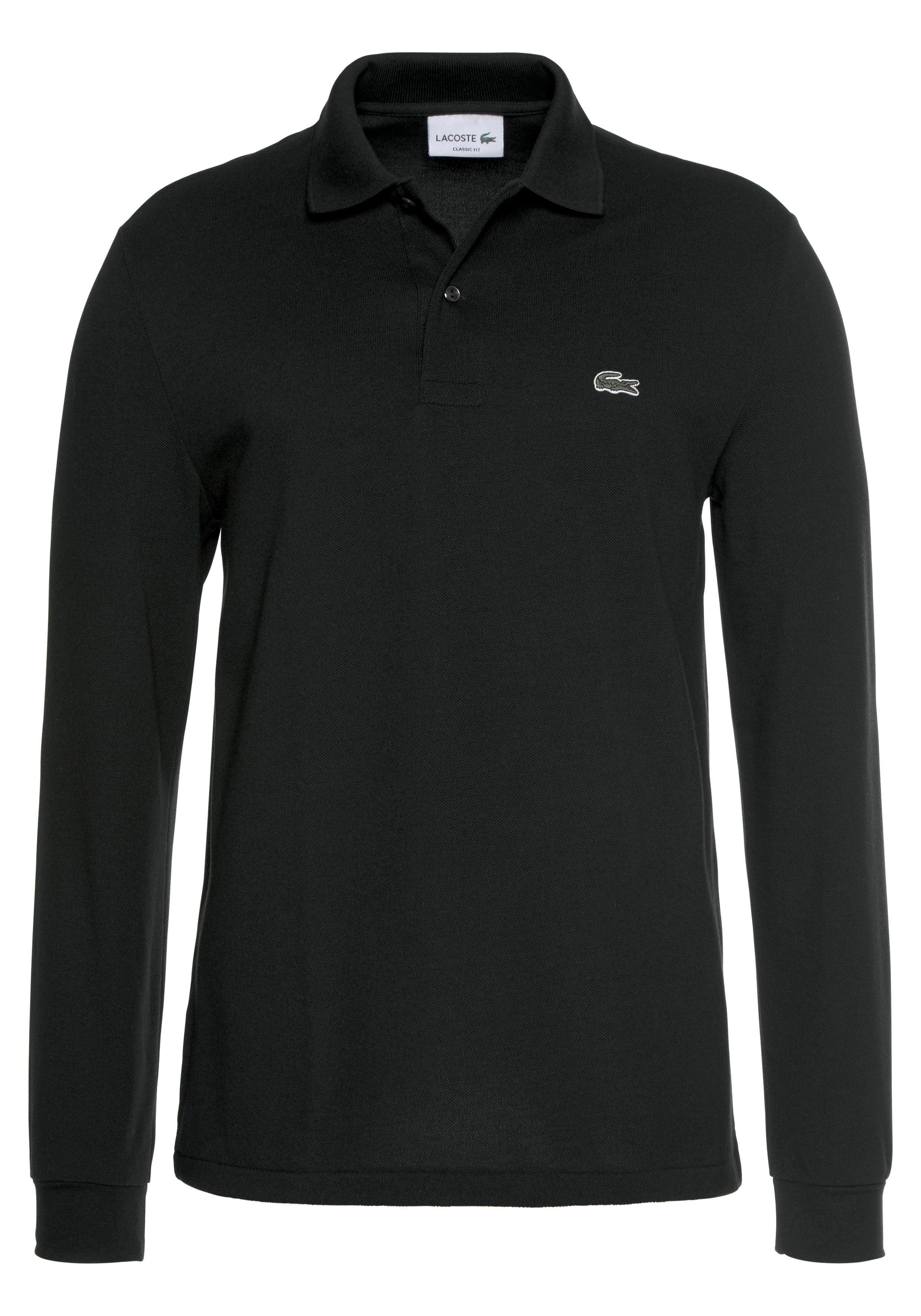 Lacoste Langarm-Poloshirt Basic Style schwarz
