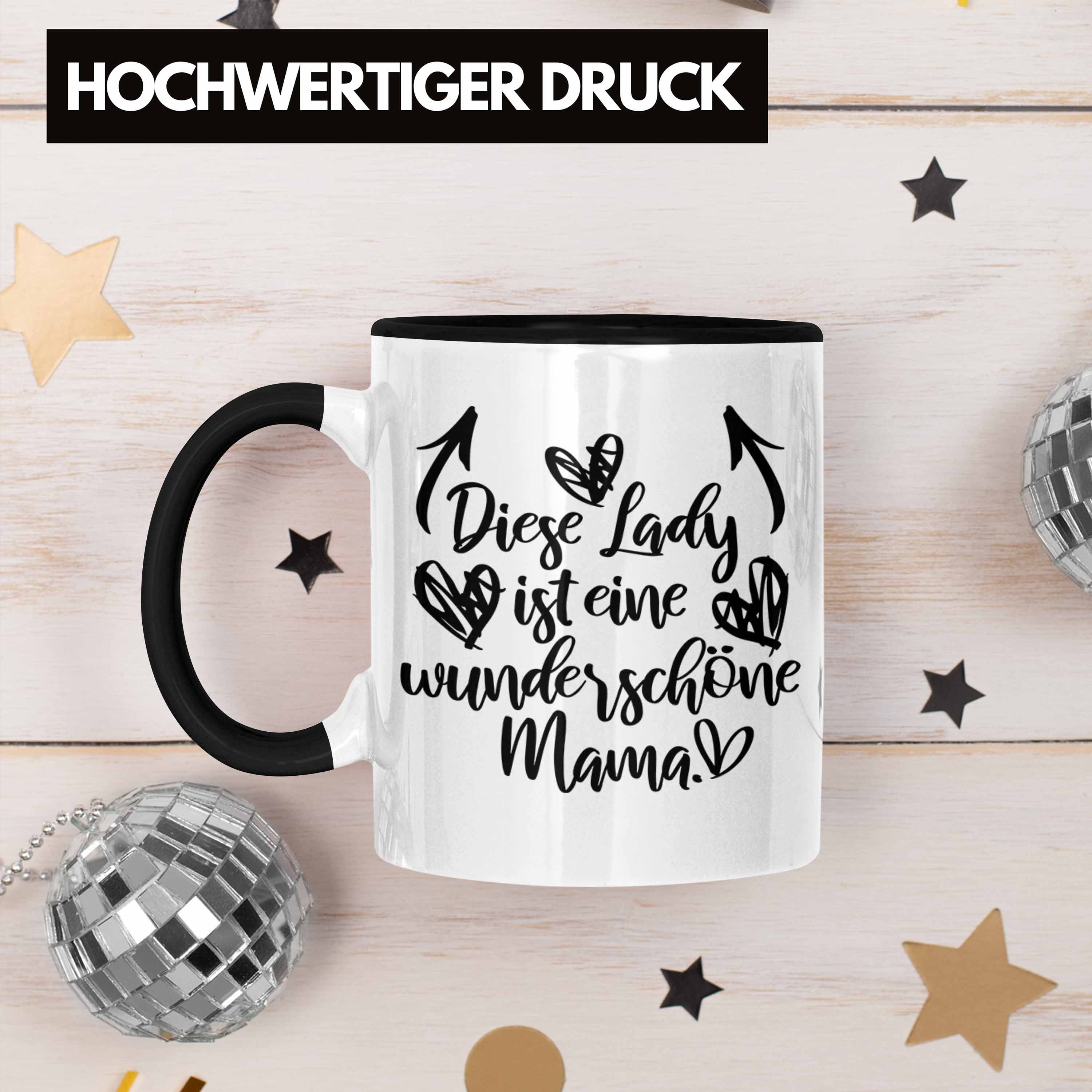 Trendation Tasse Trendation - Wunderschöne Mama Geschenkidee mit Kaffeetasse Spruch Tasse Mutter Muttertag Schwarz Geschenk