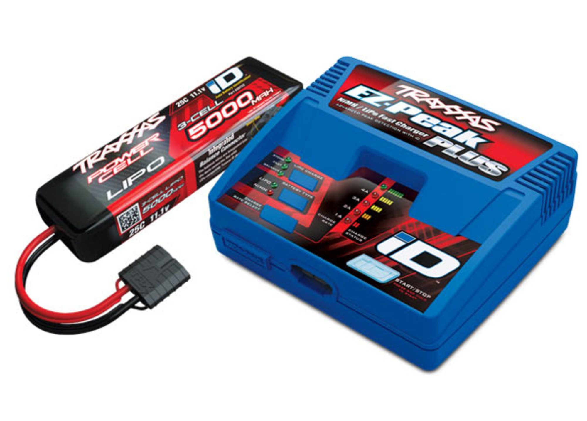 RC-Buggy Traxxas RC Ladegerät EZ Peak Plus 4A & LiPo 5000mAh 3S 25C Set