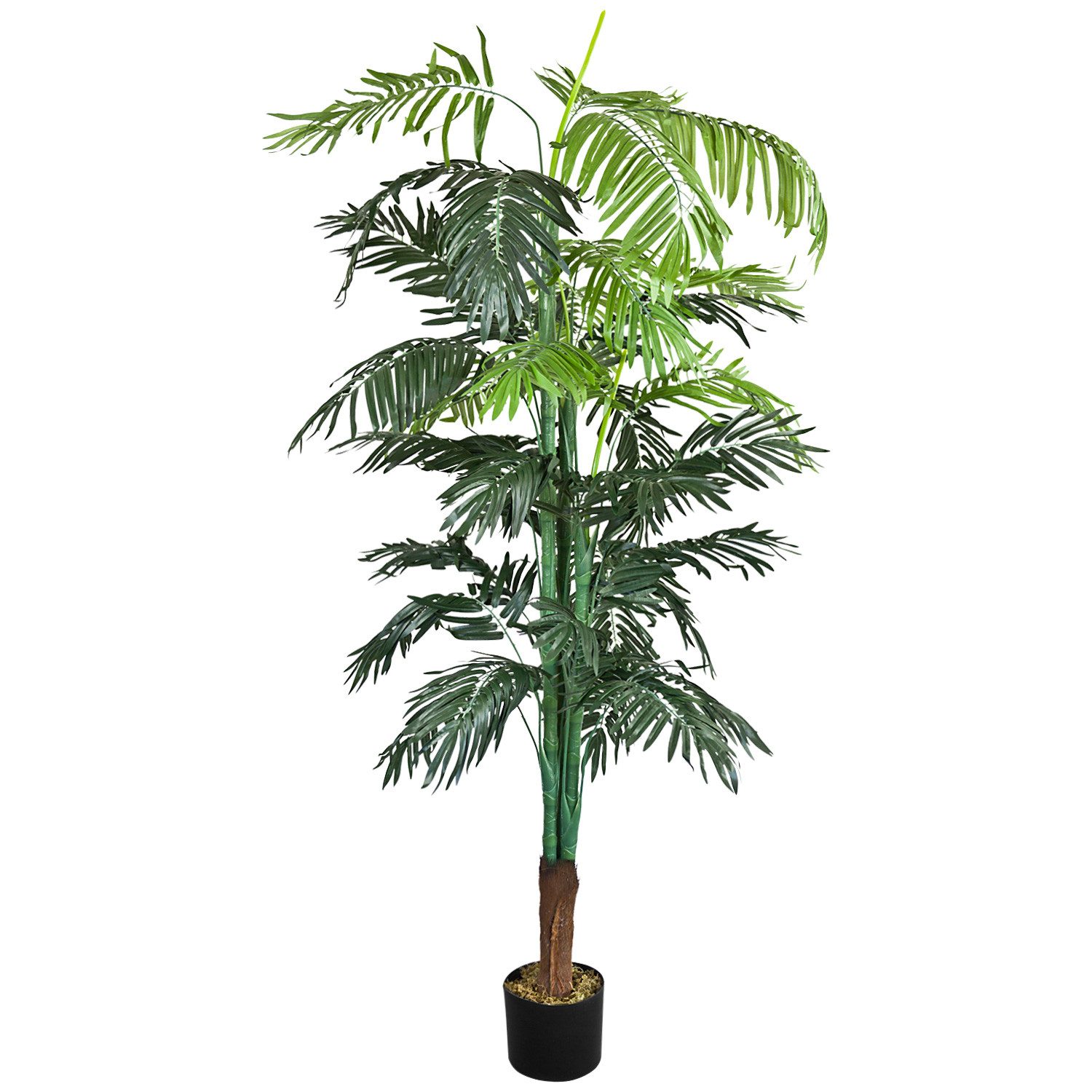 Kunstpalme Palmenbaum Palme Arekapalme Kunstpflanze Künstliche Pflanze 170 cm Arekapalme, Decovego, Höhe 170 cm