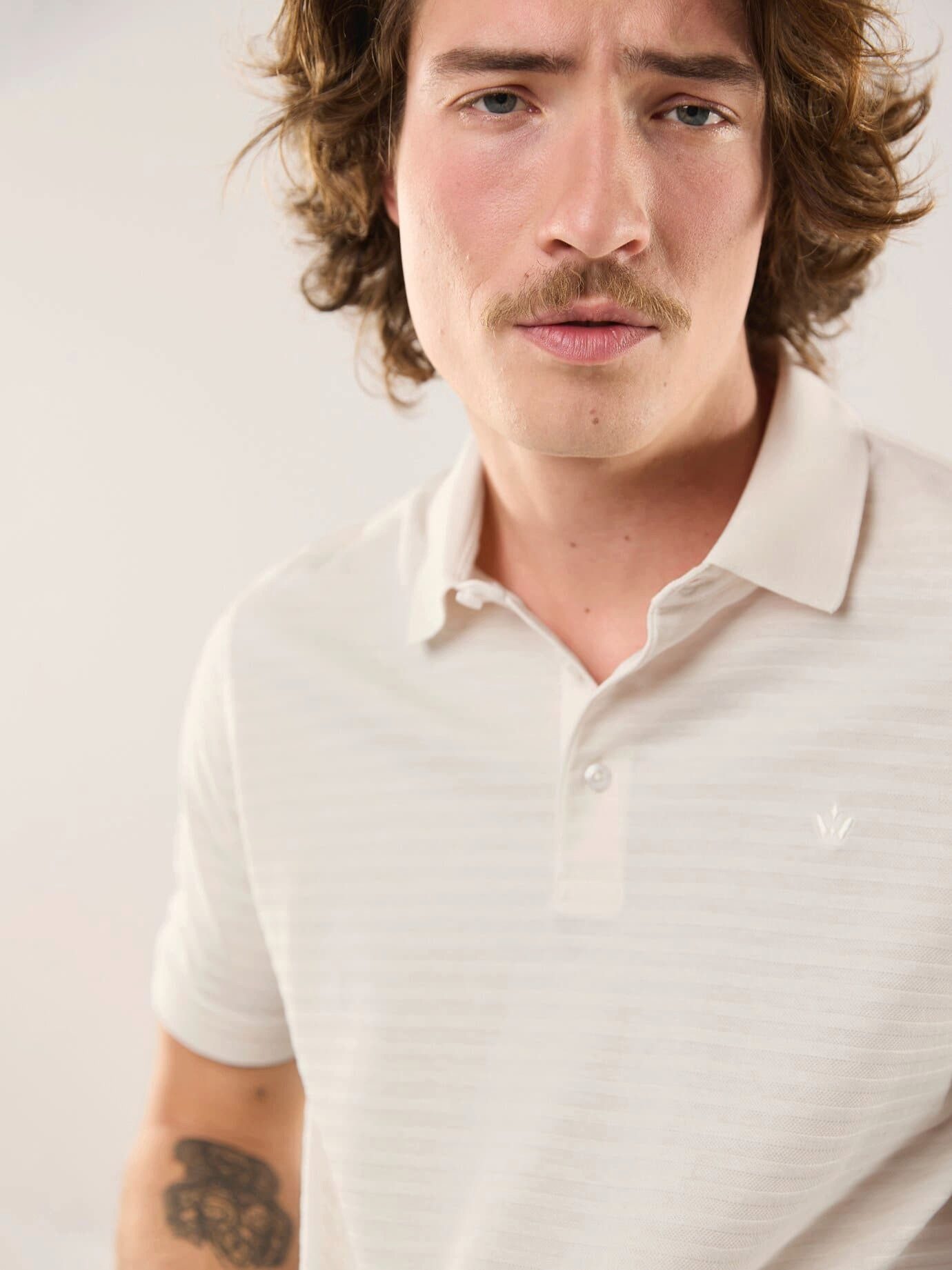 Walbusch Poloshirt Herren Strukturiertes Kurzarm Shirt aus Baumwolle Merzerisierte Baumwolle, Jacquard-Streifen, atmungsaktiv, pflegeleicht
