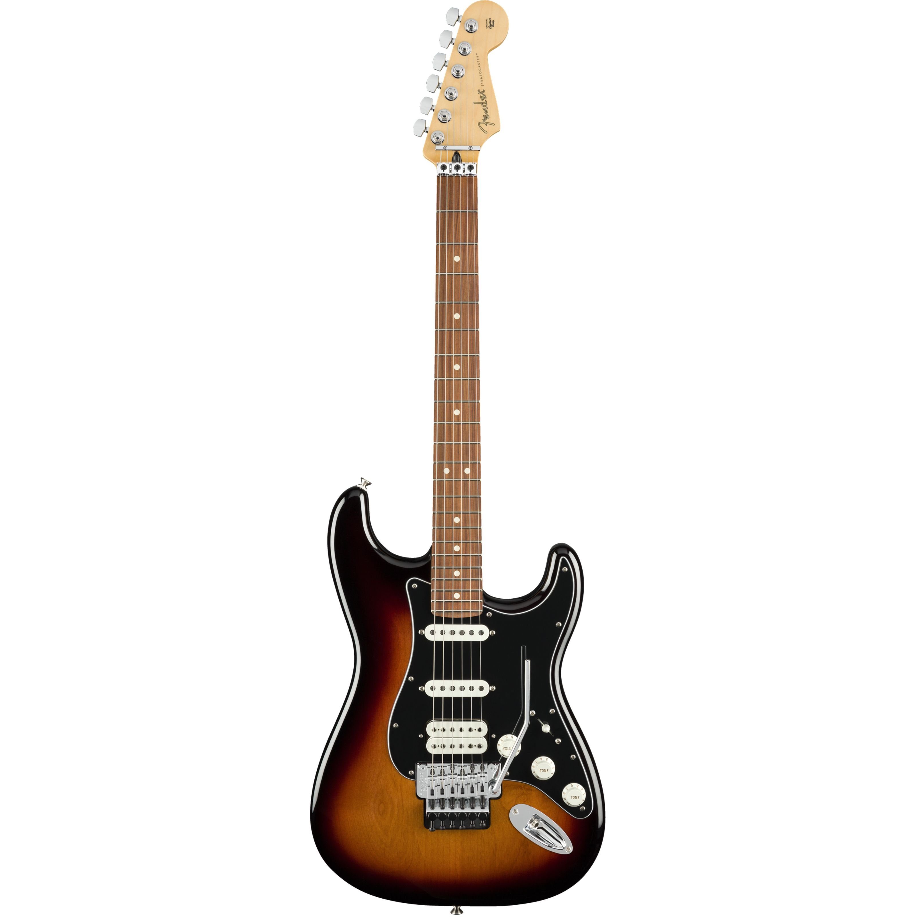 Fender E-Gitarre, E-Gitarren, ST-Modelle, Player Stratocaster Floyd Rose HSS PF 3-Color Sunburst - E-Gitarre