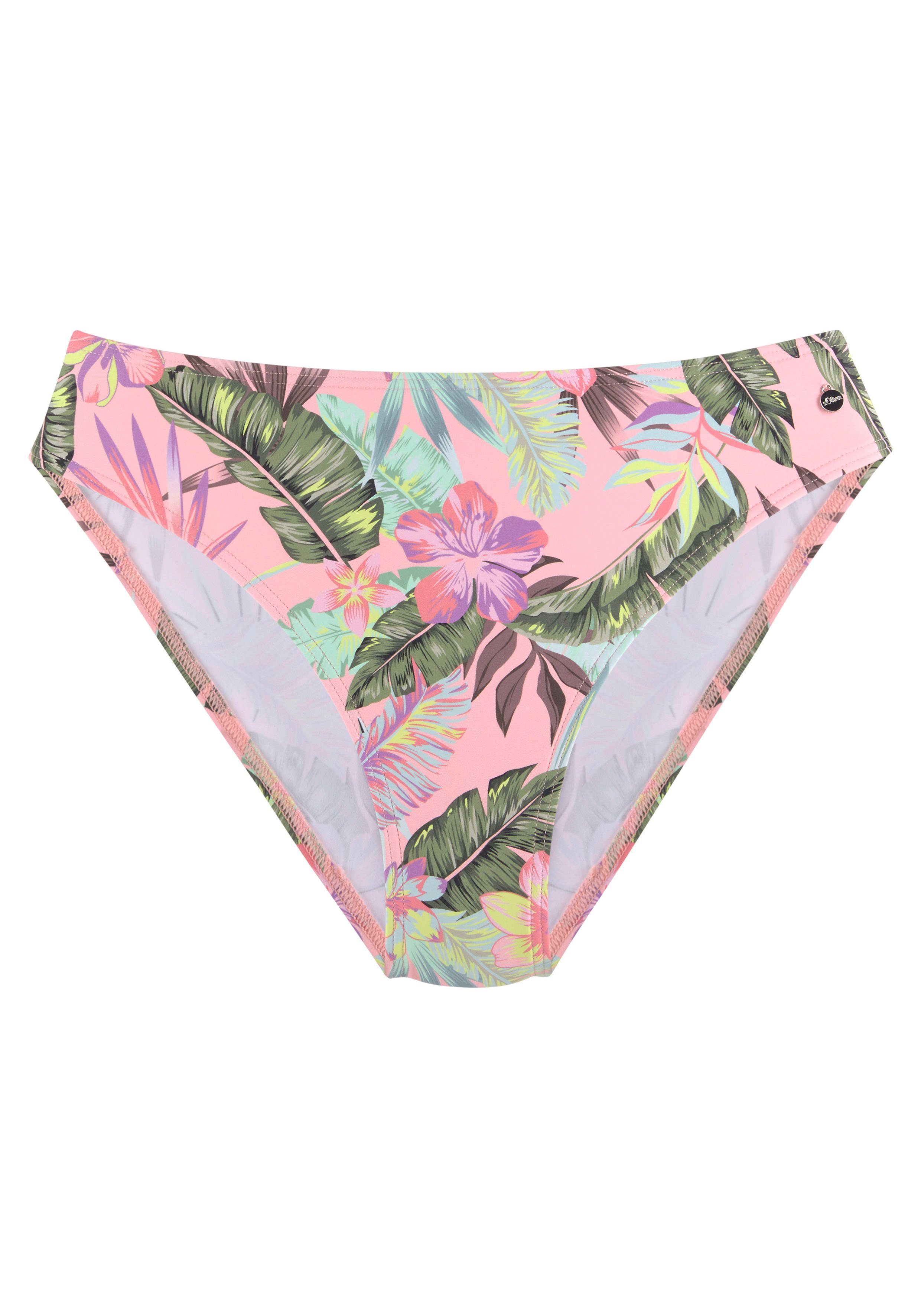 s.Oliver Bikini-Hose Azalea mit tropischem Druck günstig online kaufen