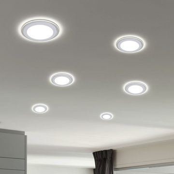 etc-shop LED Einbaustrahler, LED-Leuchtmittel fest verbaut, Warmweiß, 12er Set Design LED Einbau Strahler Wand Spots rund Ess Zimmer