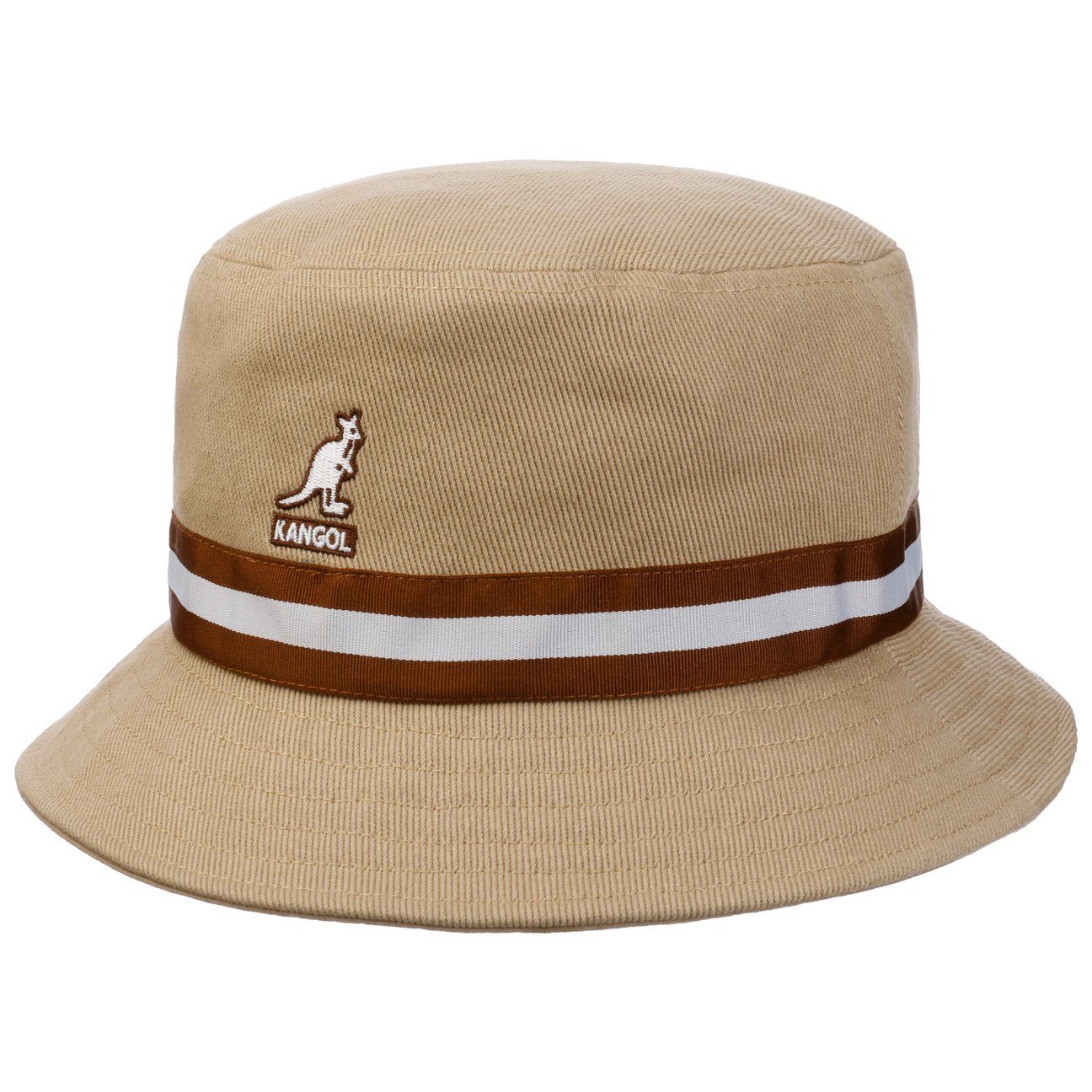 Kangol Fischerhut (1-St) Stoffhut mit Ripsband beige