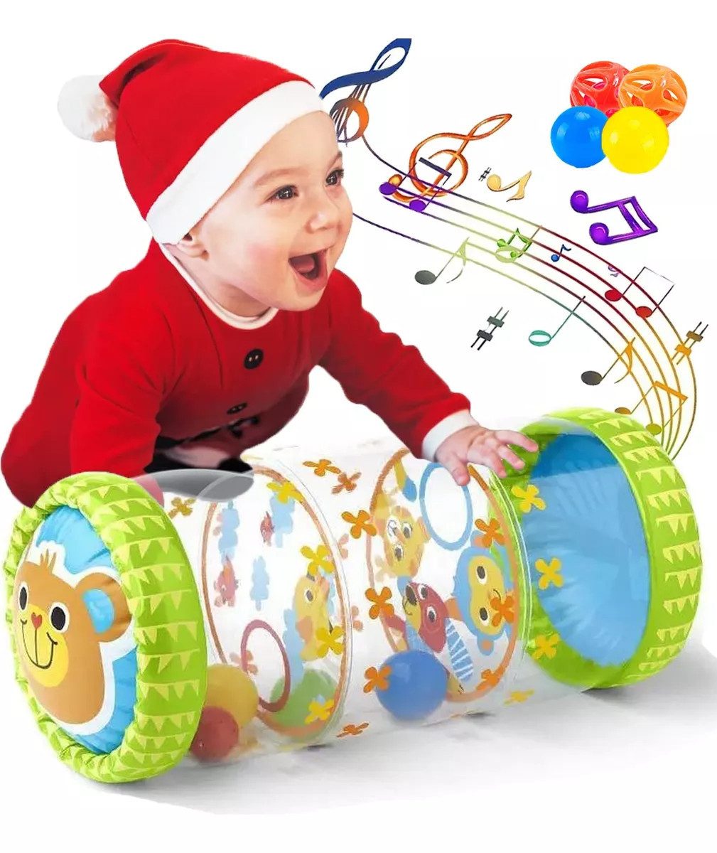 Cbei Krabbelrolle Baby-Rolle Krabbelrolle Baby Krabbelspielzeug krabbelhilfe, (1-tlg., Baby-Anfänger-Krabbelspielzeug mit Bällen und Glöckchen), Aufblasbares Baby-Rollerspielzeug, Krabbelspielzeug für Babys
