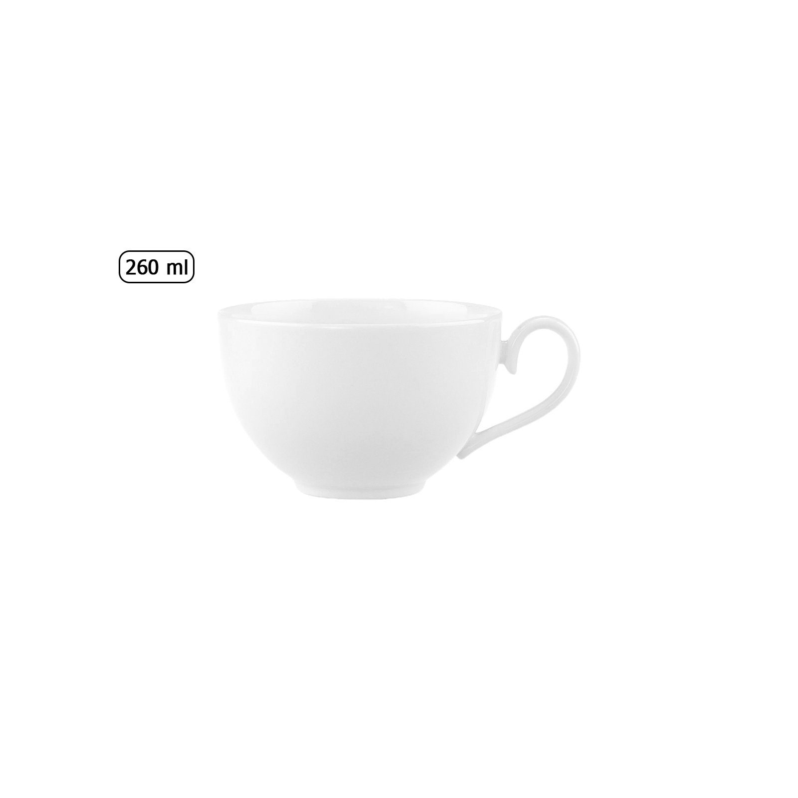 Villeroy & Boch Tasse Royal Kaffeeobertasse 260 ml 6er Set, 6-tlg., Porzellan