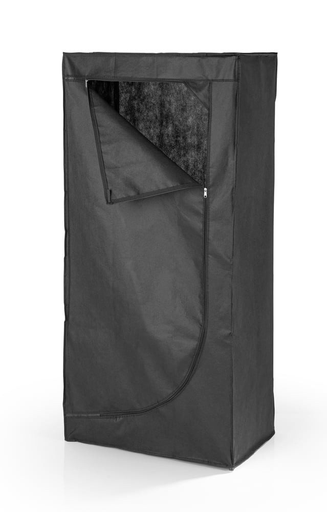 EASYmaxx Stoffschrank Stoffschrank mit Reißverschluss 70x46x148cm Stauraum für Hemden Hosen Jacken Pullover Flur Balkon Garten Terrasse – Bild 2 von 5