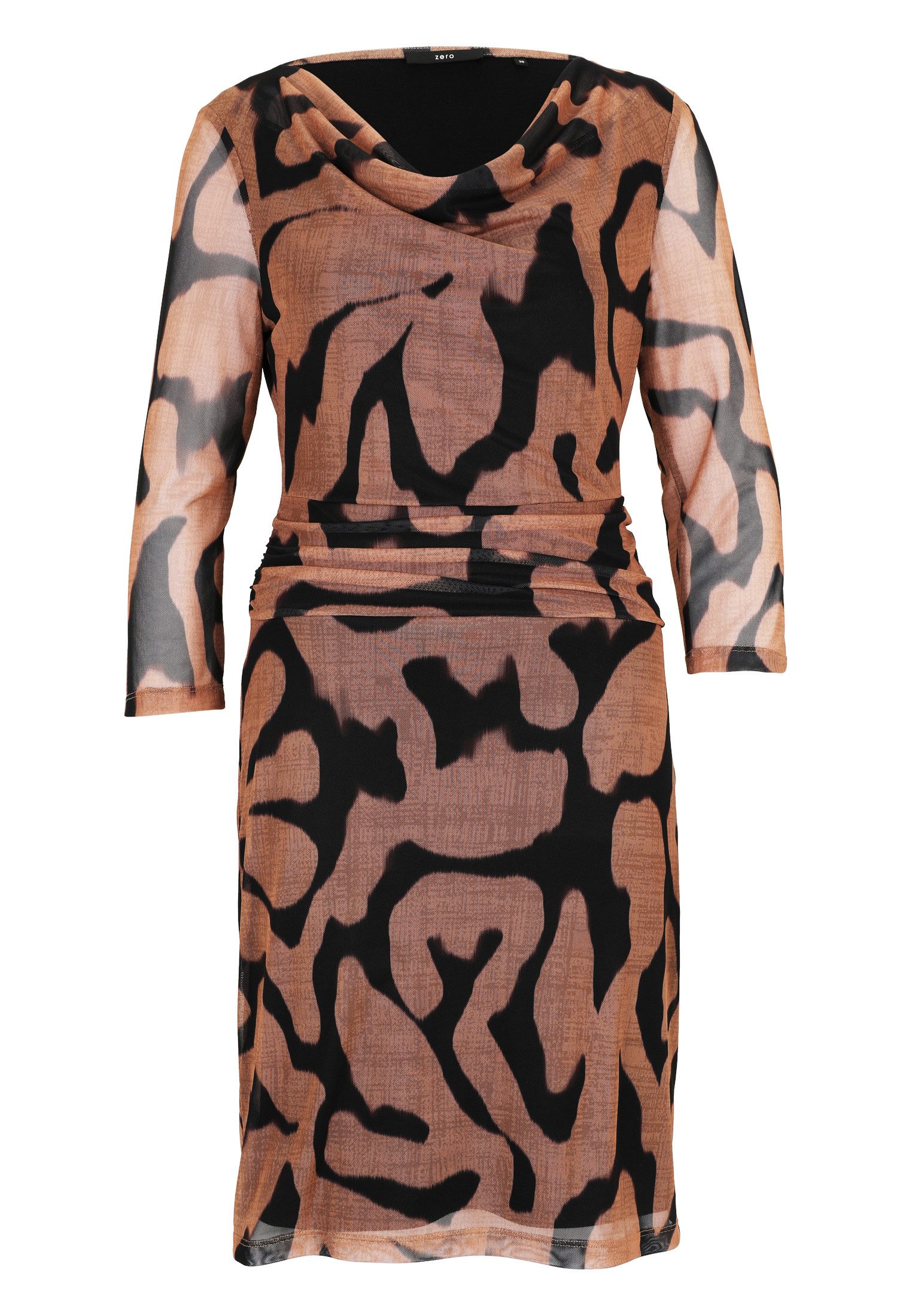 Zero Meshkleid Damen Meshkleid mit Wasserfallausschnitt drapiert /gerafft günstig online kaufen