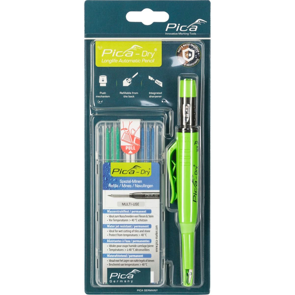 Pica-Marker Kreidemarker Pica DRY Bundle mit 1x Marker + 1x Minen-Set Nr.