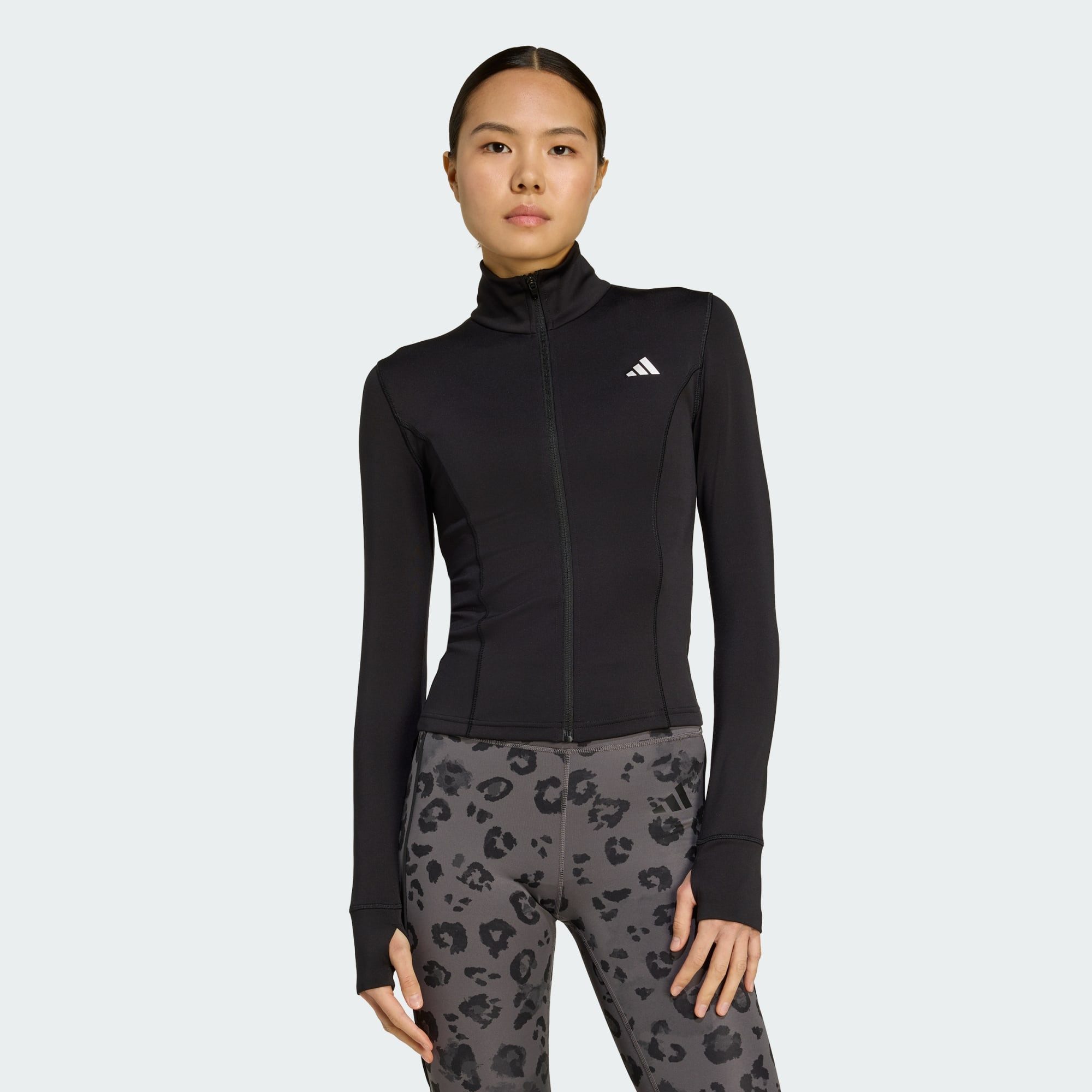 adidas Performance Trainingsjacke OPTIME ESSENTIALS FULL-ZIP JACKE (1-St)