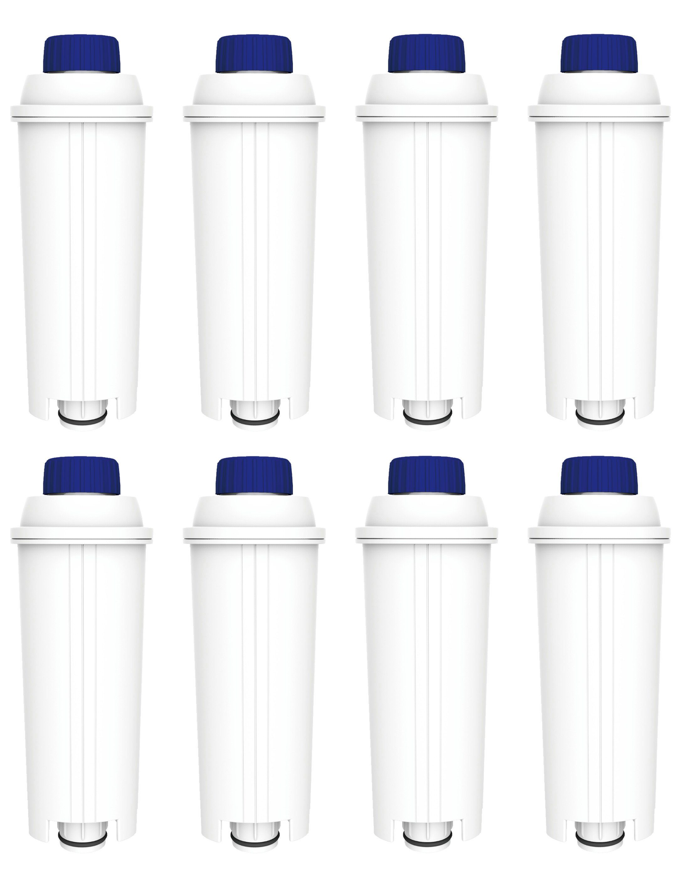 Comedes Wasserfilter 8er Set einsetzbar statt DeLonghi DLSC002, Zubehör für verschiedene Delonghi Kaffeevollautomaten