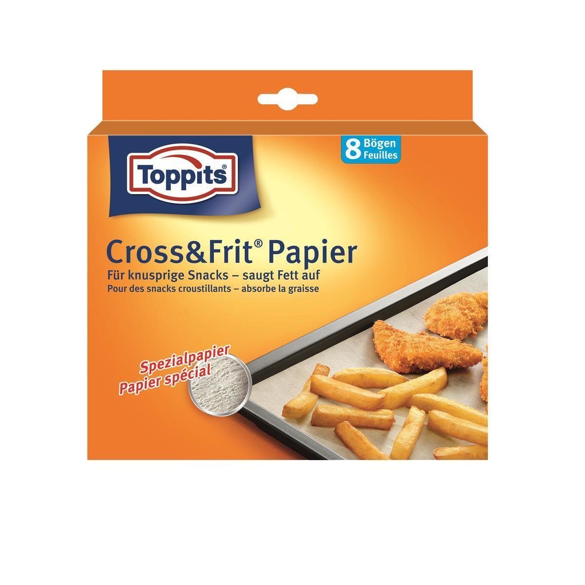 Toppits Küchenorganizer-Set Toppits® Cross & Frit Papier Back-Spezialpapier Snackpapier 8 Bögen