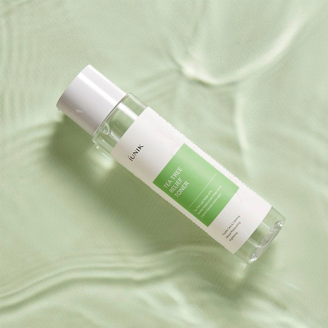 iUnik Toner TEA TREE RELIEF TONER, spendet Feuchtigkeit, antibakteriell