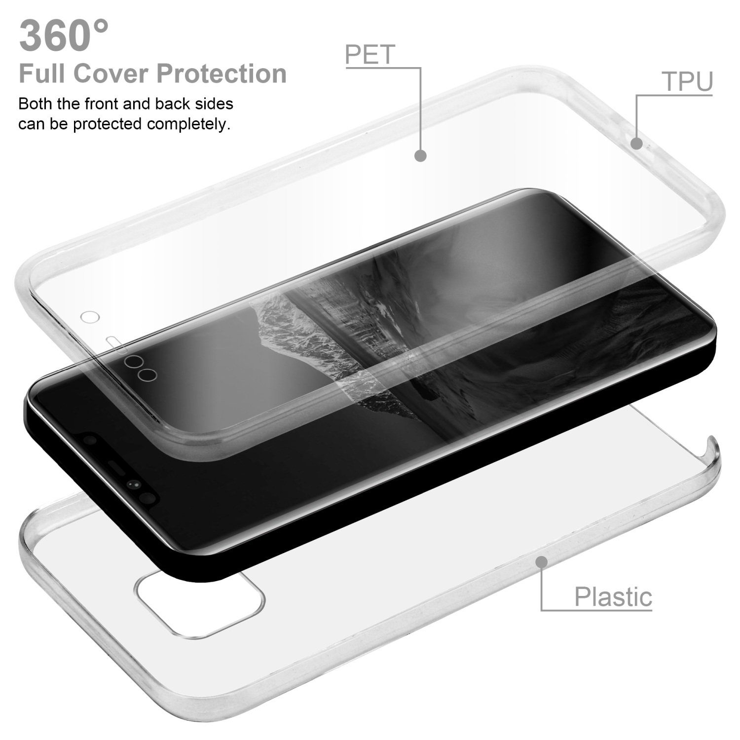 Cadorabo Handyhülle für Huawei MATE 20 PRO Hülle Huawei MATE 20 PRO, Flexible Case Handy Schutzhülle - Hülle - Back Cover 360° Grad