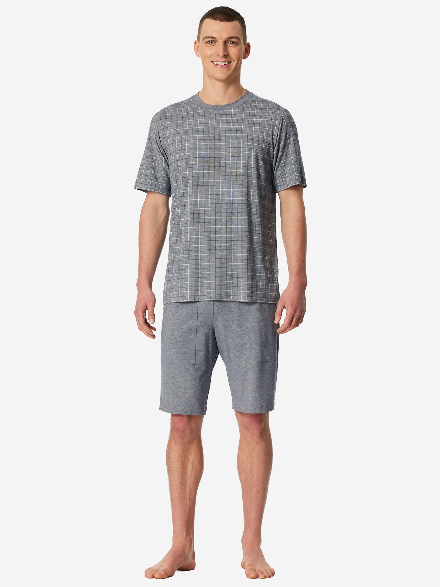 Schiesser Pyjama Selected Premium Jacquard (2 tlg) Schlafanzug, Pyjama Set, Nachtwäsche