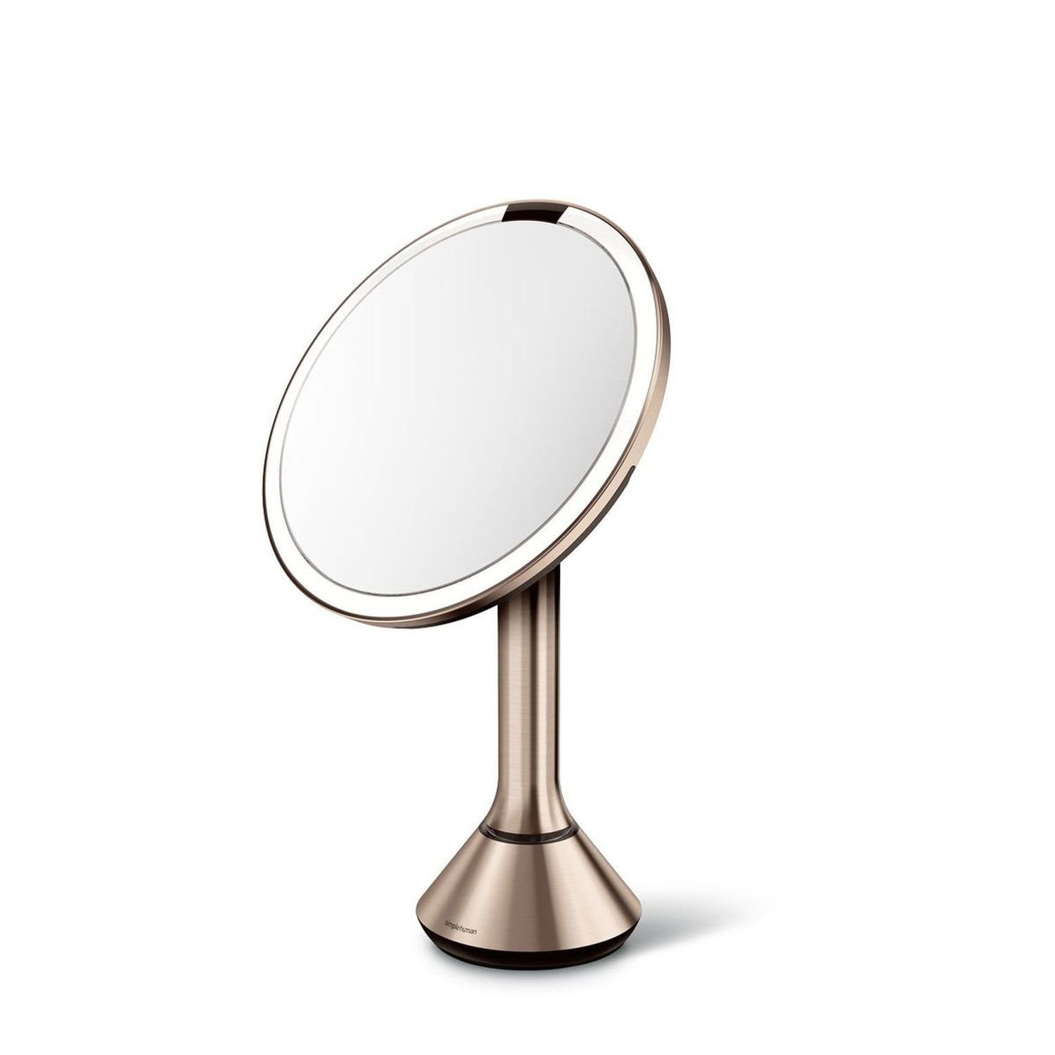 simplehuman LED-Lichtspiegel Sensorspiegel mit Touch-Helligkeitsregelung Roségold