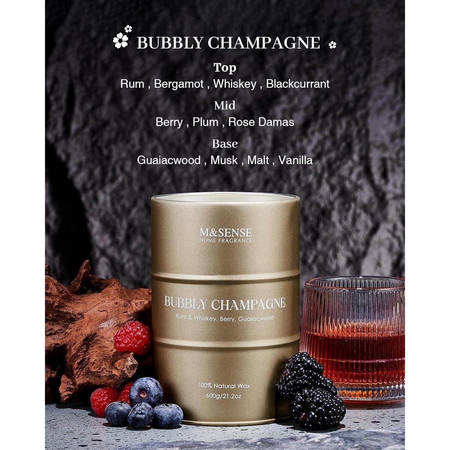 LuxusKollektion Duftkerze Duftkerze Sojakerze Glas 130 Stunden 600g 600g Prickelnder Champagner