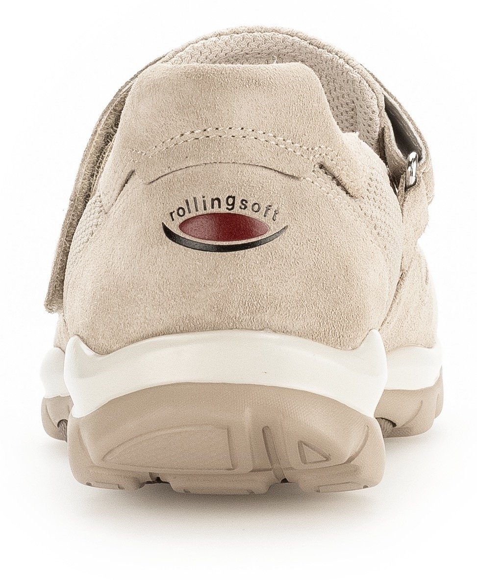 rollingsoft Riemchenballerina, Klettschuh, Freizeitschuh, Komfortschuh mit Lochmuster