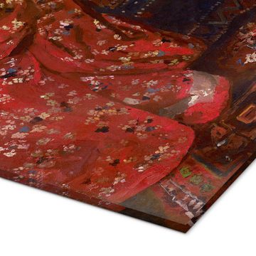 Posterlounge Acrylglasbild Georg-Hendrik Breitner, Der rote Kimono, Orientalisches Flair Malerei