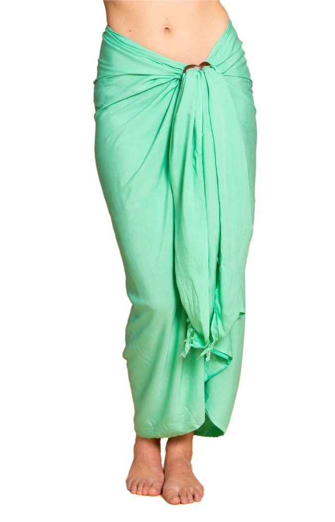 PANASIAM Sarong Pareo einfarbig in 2 Größen als Strandtuch Strandkleid Strandrock, Viskose, oder Bikini Cover-up Tuch für den Strand Schultertuch Schal Halstuch