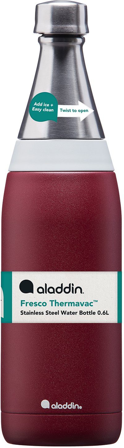 Thermavac™ für Getränke, L, Liter 0,6 aladdin rot auslaufsicher, Isolierflasche kohlensäurehaltige Fresco