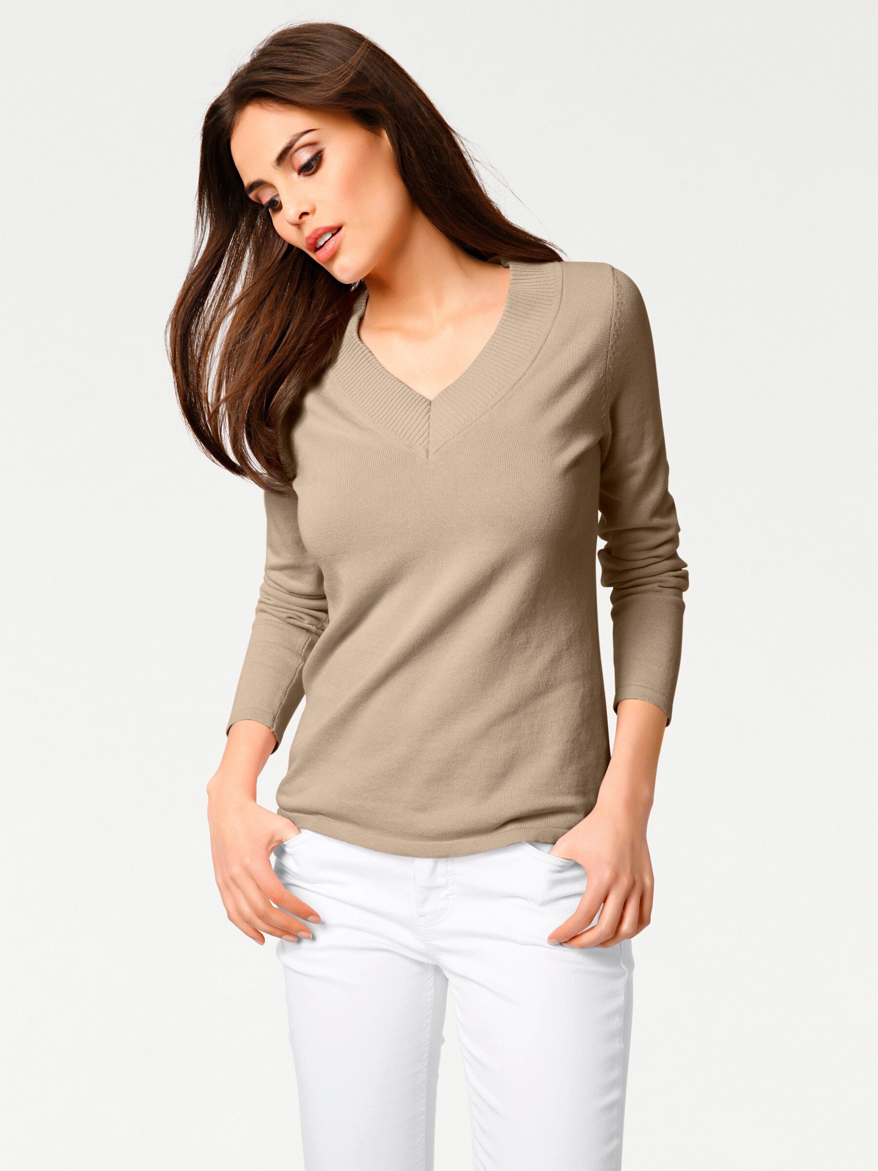 heine Strickpullover V-Pullover günstig online kaufen