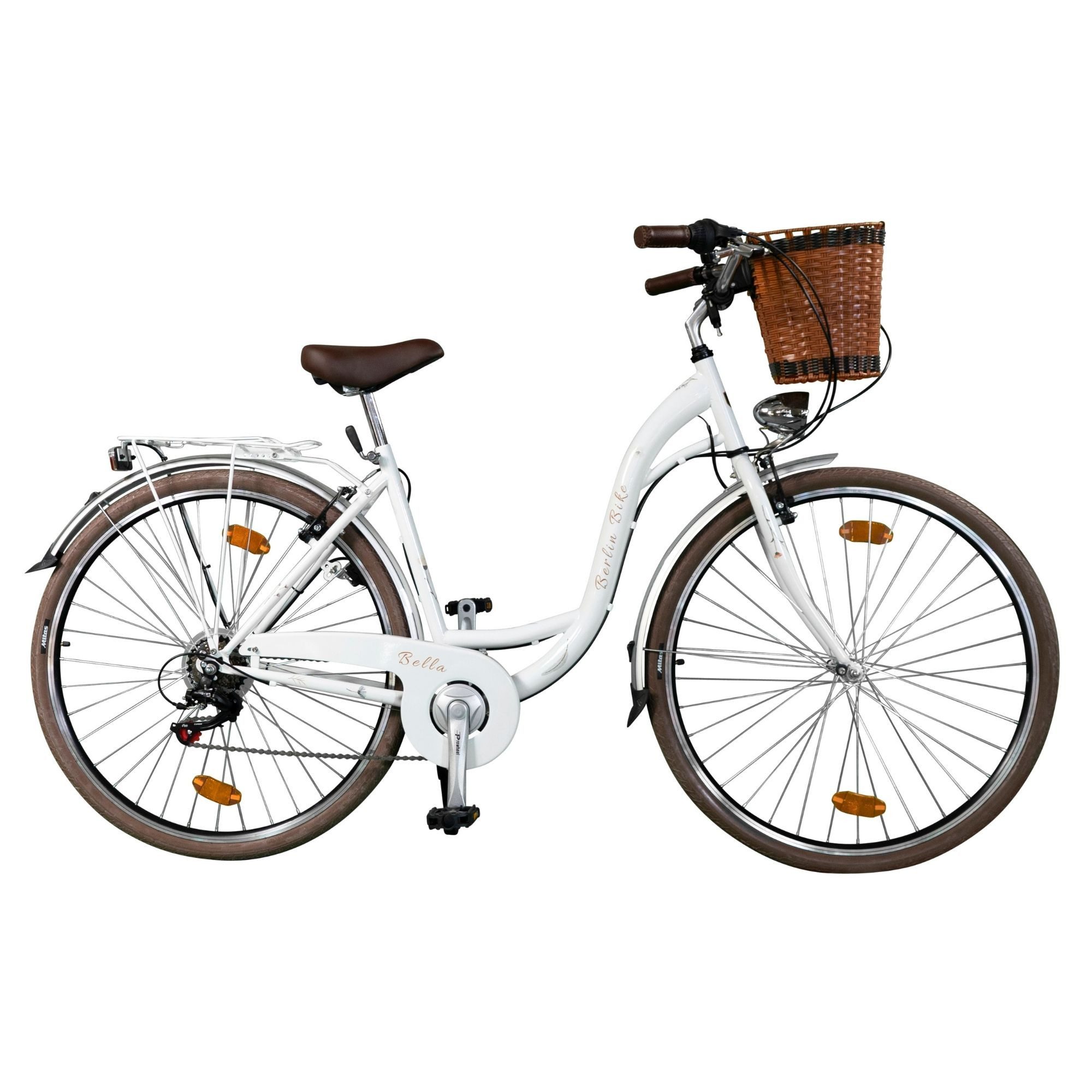 Cityrad Bella – 28 Zoll Damenfahrrad mit Dynamo & Korb, Stilvoll & Praktisch