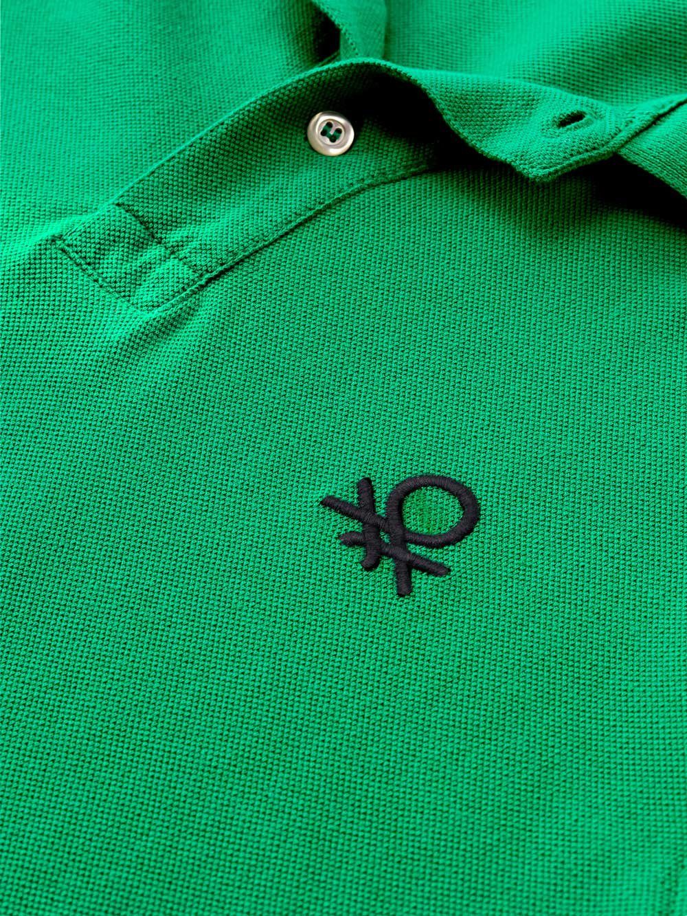 Baumwolle aus Benetton United of Poloshirt Colors grün