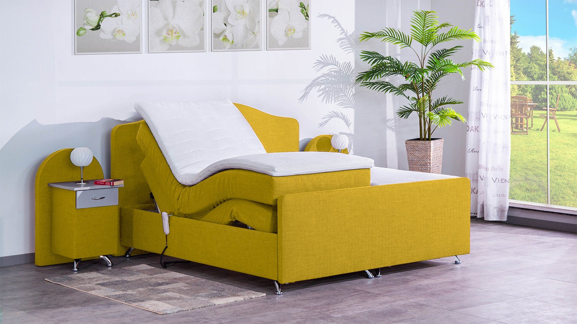 Meisterbetten Boxspringbett Epos (mit Motor, 7-Zonen günstig online kaufen