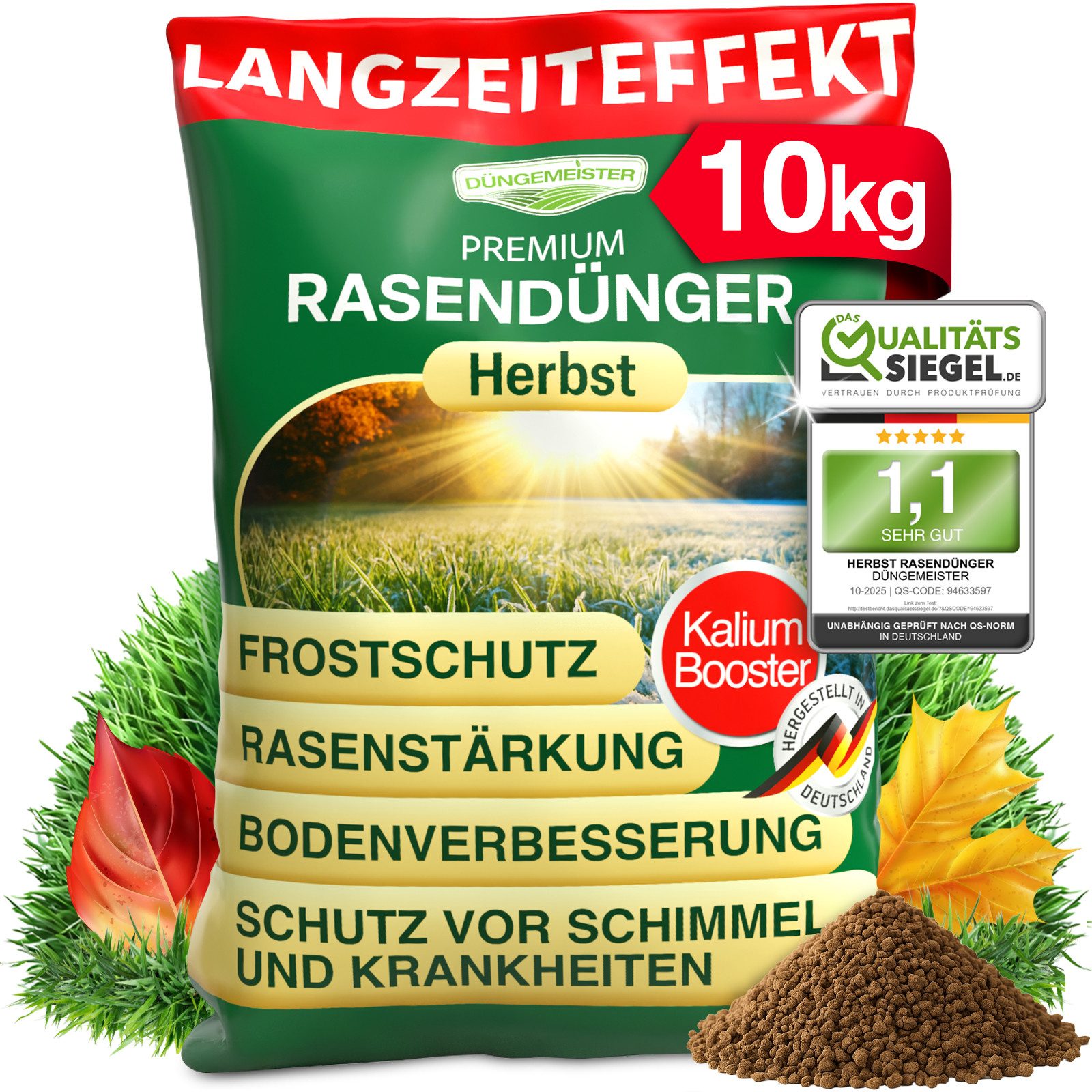 DÜNGEMEISTER Rasendünger Herbstdünger Herbst, Widerstandsfähigkeit gegen Fr günstig online kaufen